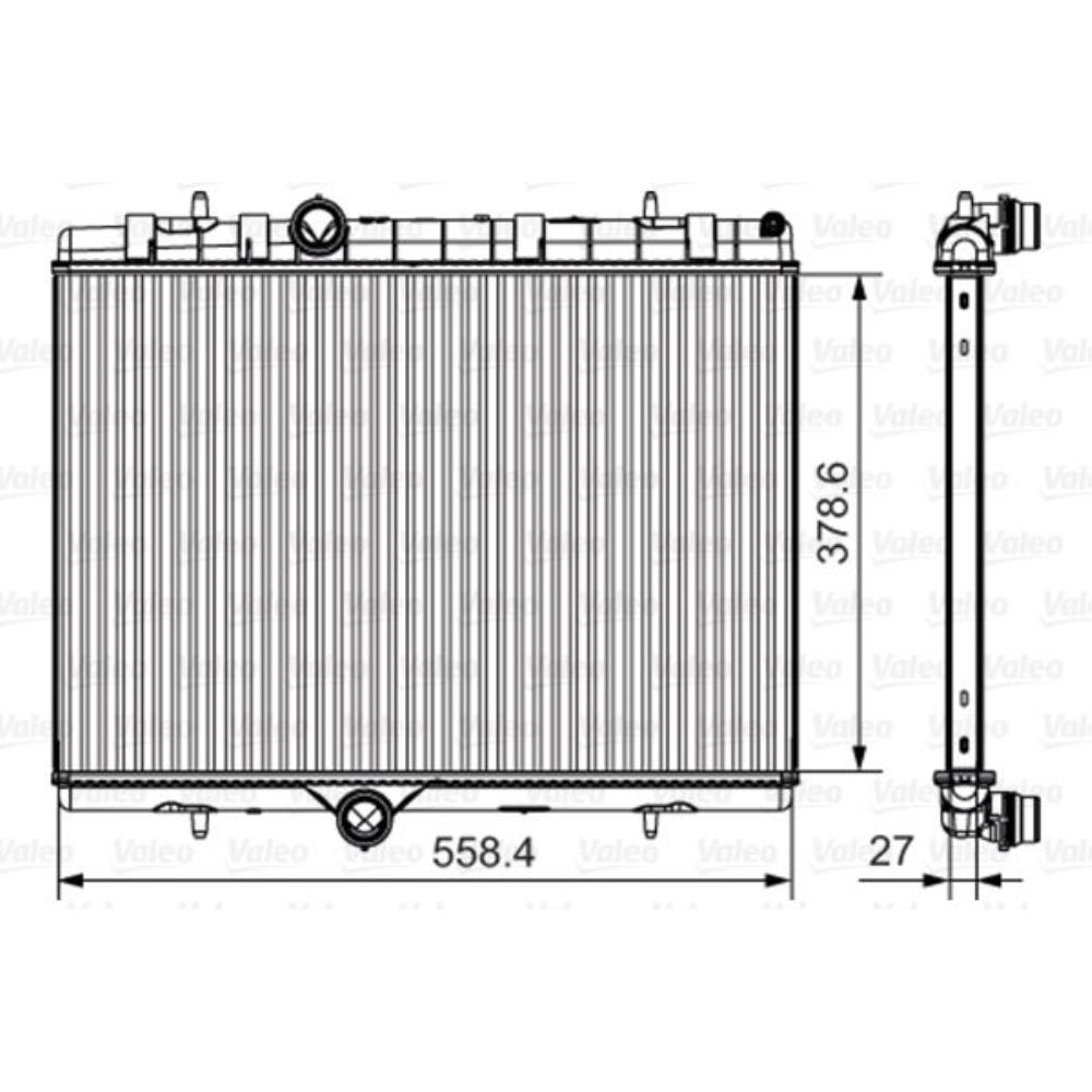 VALEO Wasserkühler Motorkühler Alu für Citroën C4 II B7 1.2 THP 130 1.6