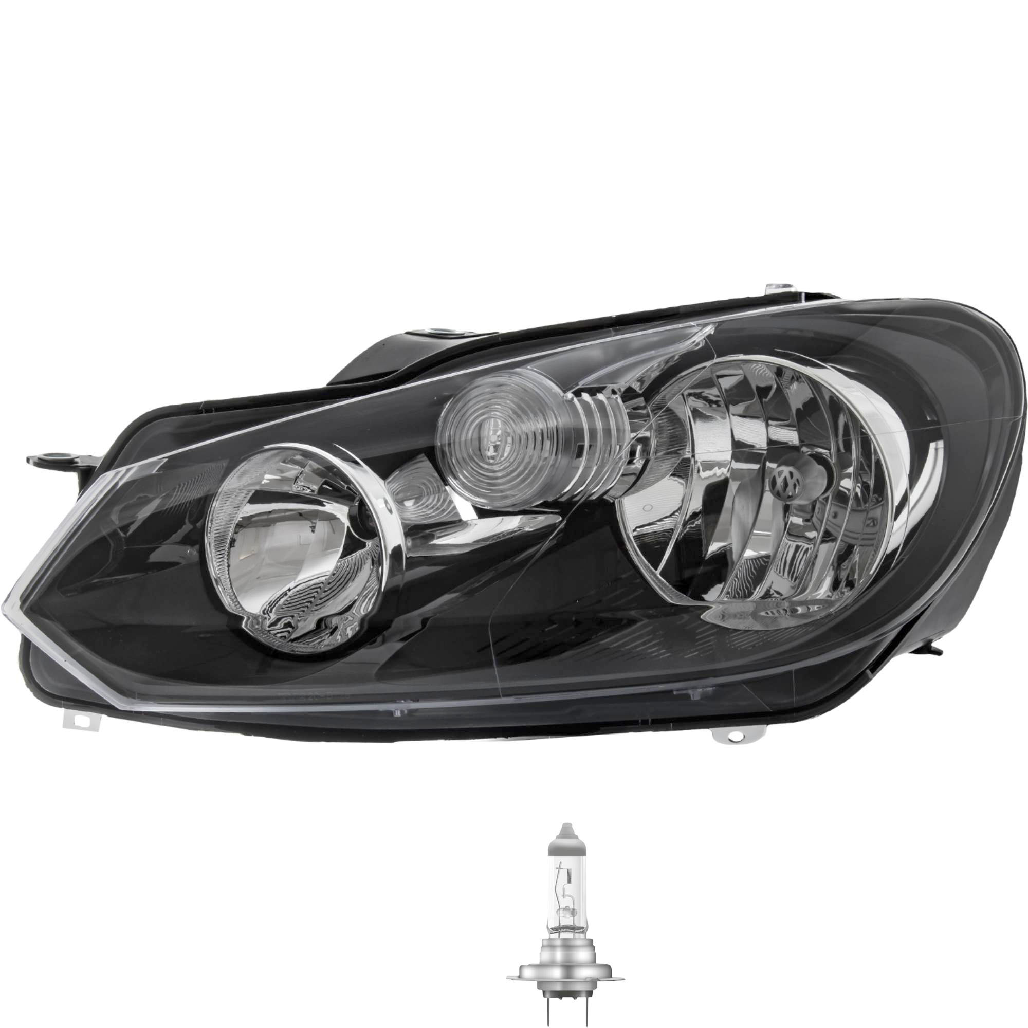 Scheinwerfer links für VW Golf VI 6 1K AJ5 Bj. 08-13 inkl. Osram H7/H15 + Motor