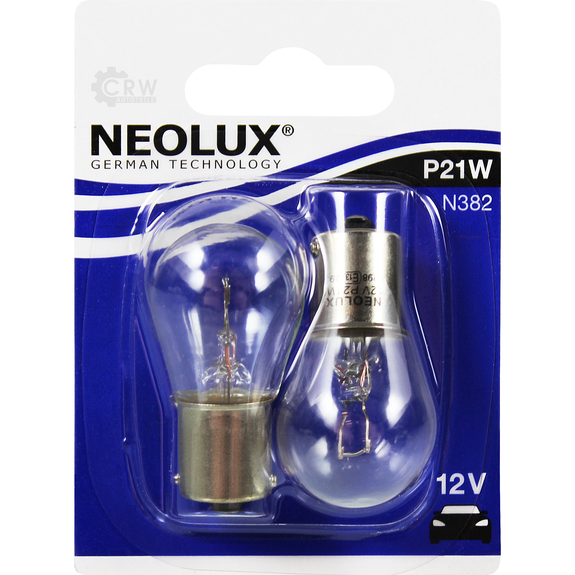 NEOLUX Standard P21W 21W 12V Sockel BA15s Signalbeleuchtung und Innenbeleuchtung