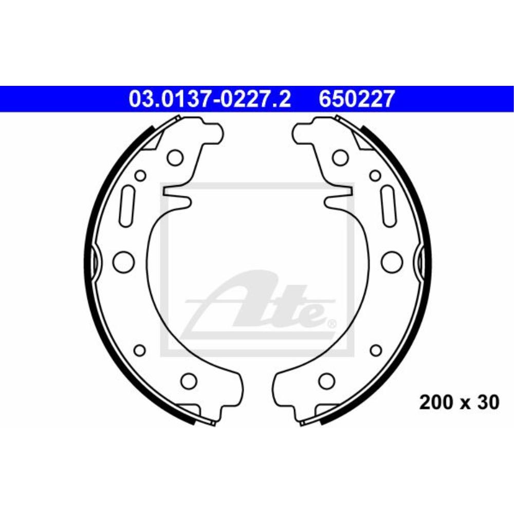 Bremsbackensatz 03.0137-0227.2 Vorderachse für Trabant P 601 Universal Tramp