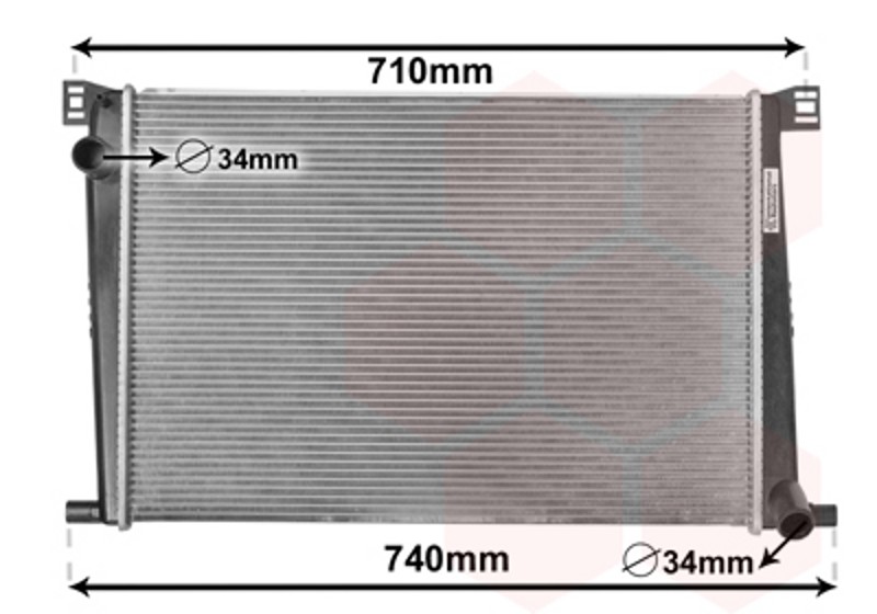 VAN WEZEL Wasserkühler Motorkühler Kühlrippen gelötet für MINI Mini R56 Cooper