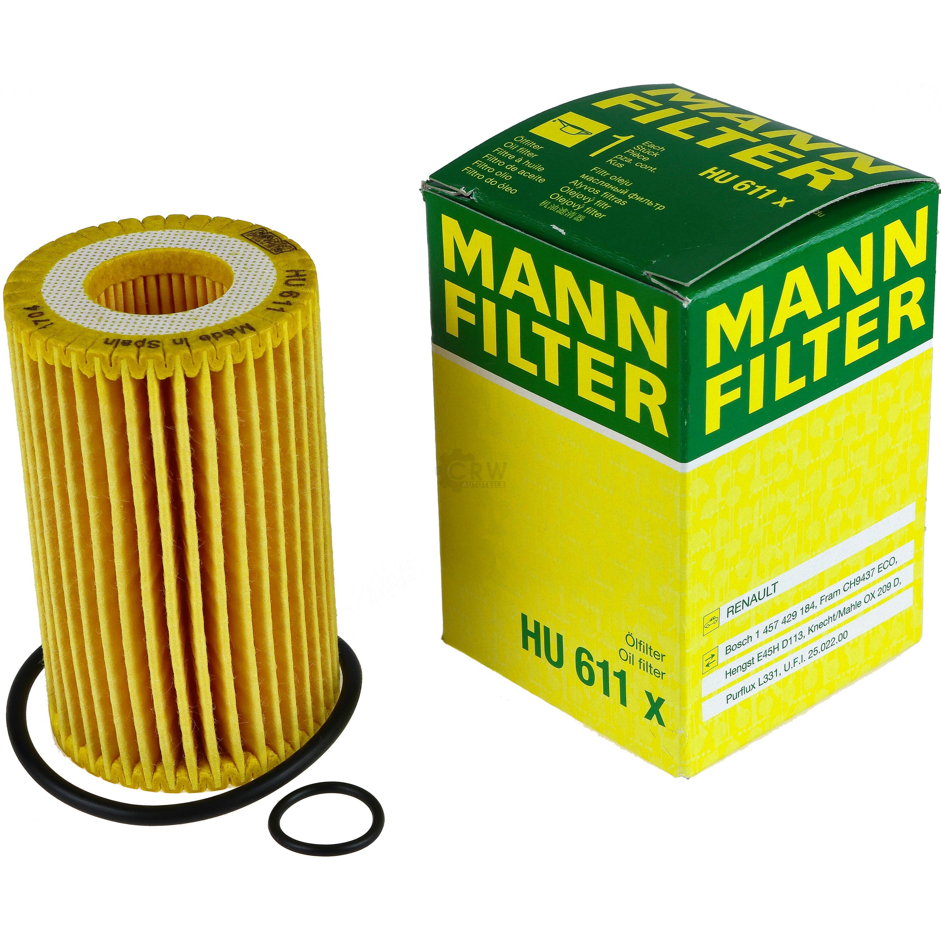 MANN-FILTER Ölfilter HU 611 x Oil Filter