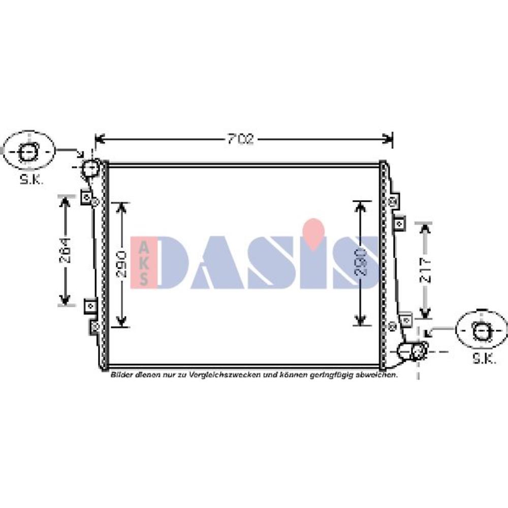 Wasserkühler Motorkühler gelötet für VW Passat Variant 3C5 2.0 TDI