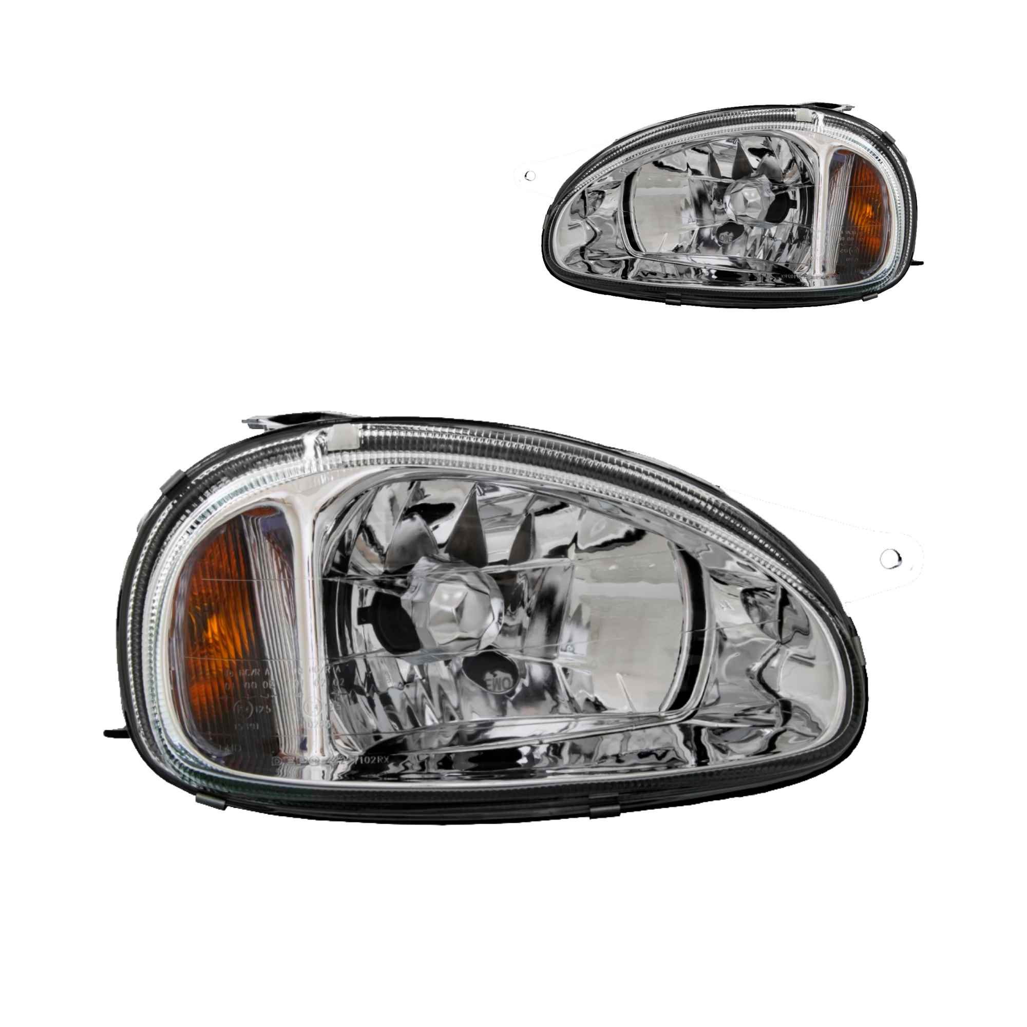 Halogen Scheinwerfer Set H4 glasklar für Opel Corsa B Kasten Combo