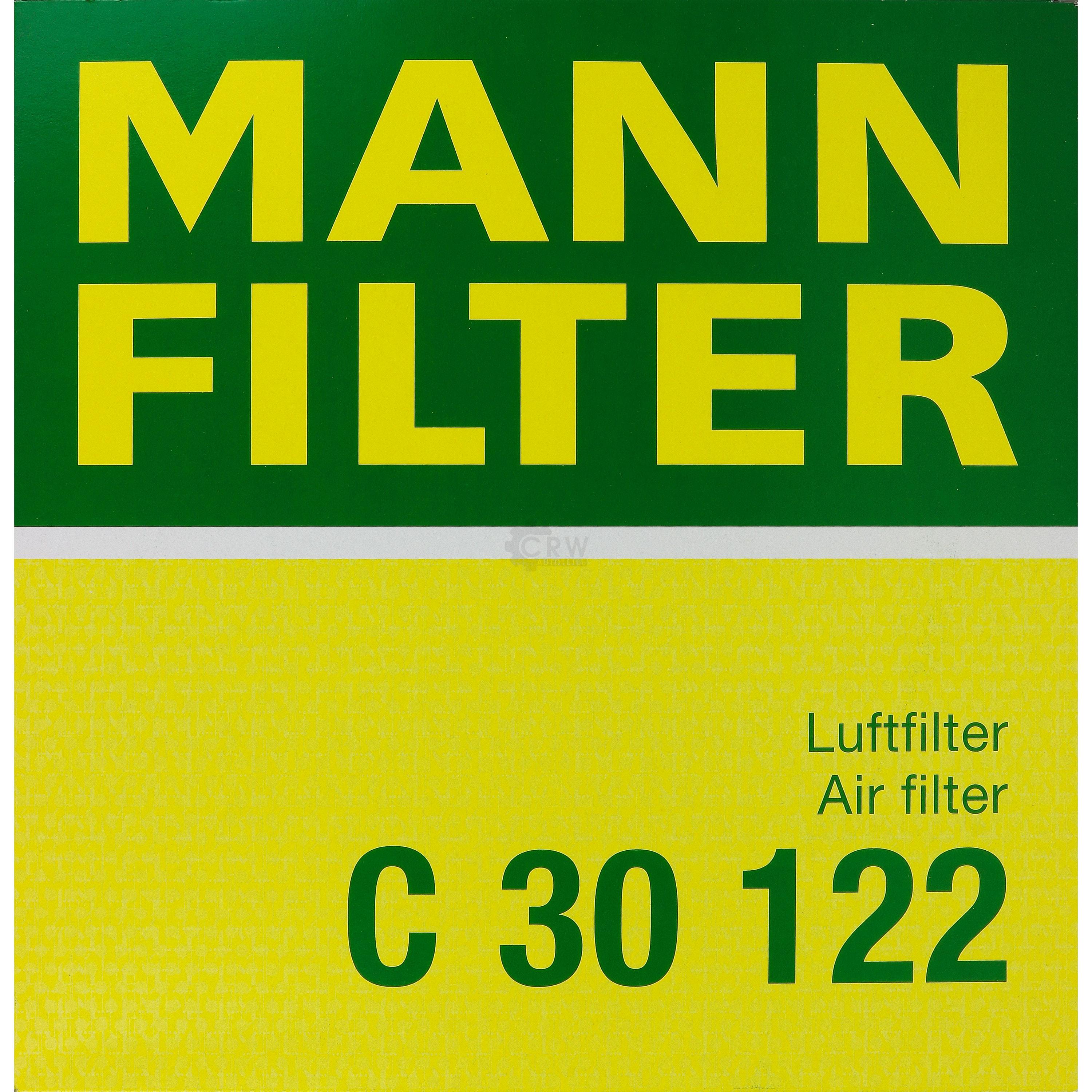 MANN-FILTER Luftfilter für Mercedes-Benz Saloon W123 200 D 240 T1 Kasten 601