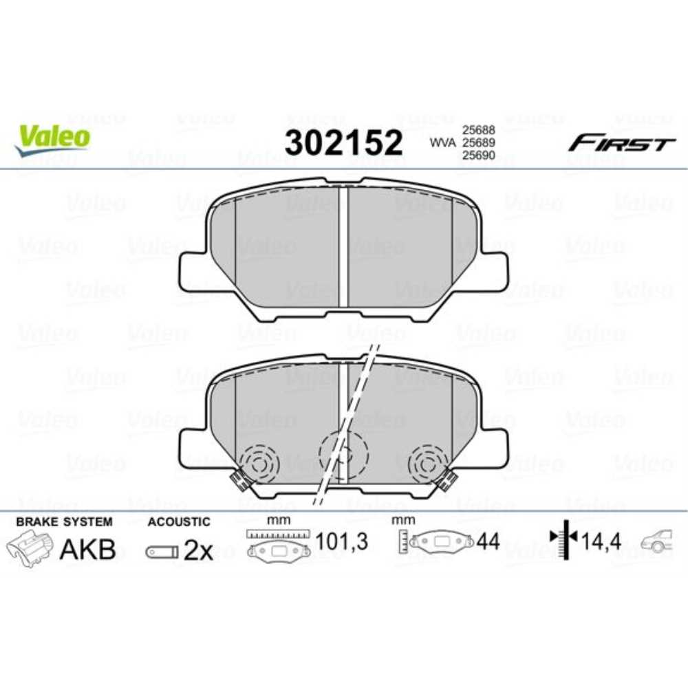 VALEO Bremsbeläge hinten für Mitsubishi Outlander III ASX Mazda 6 Kombi