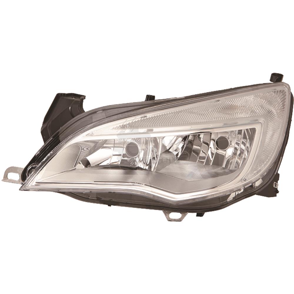 Scheinwerfer rechts für Opel Astra J 09-> chrom TFL Kurvenlicht H7+H7 1041555