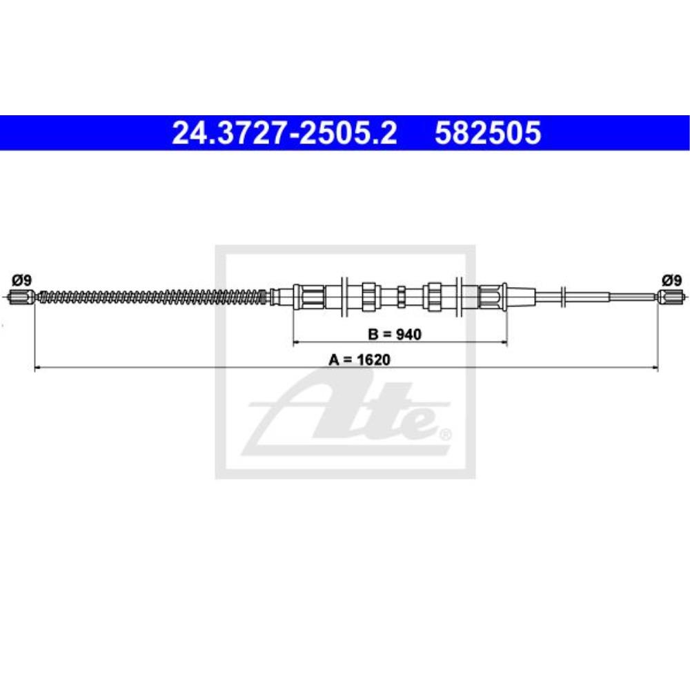 ATE 24.3727-2505.2 Seilzug, Feststellbremse