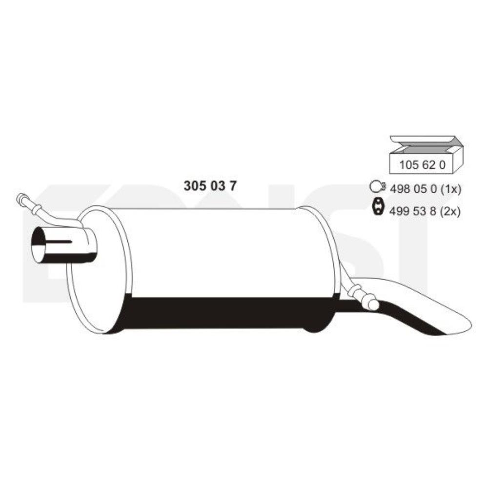 ERNST Endschalldämpfer Schalldämpfer für Ford Galaxy 2.3 16V