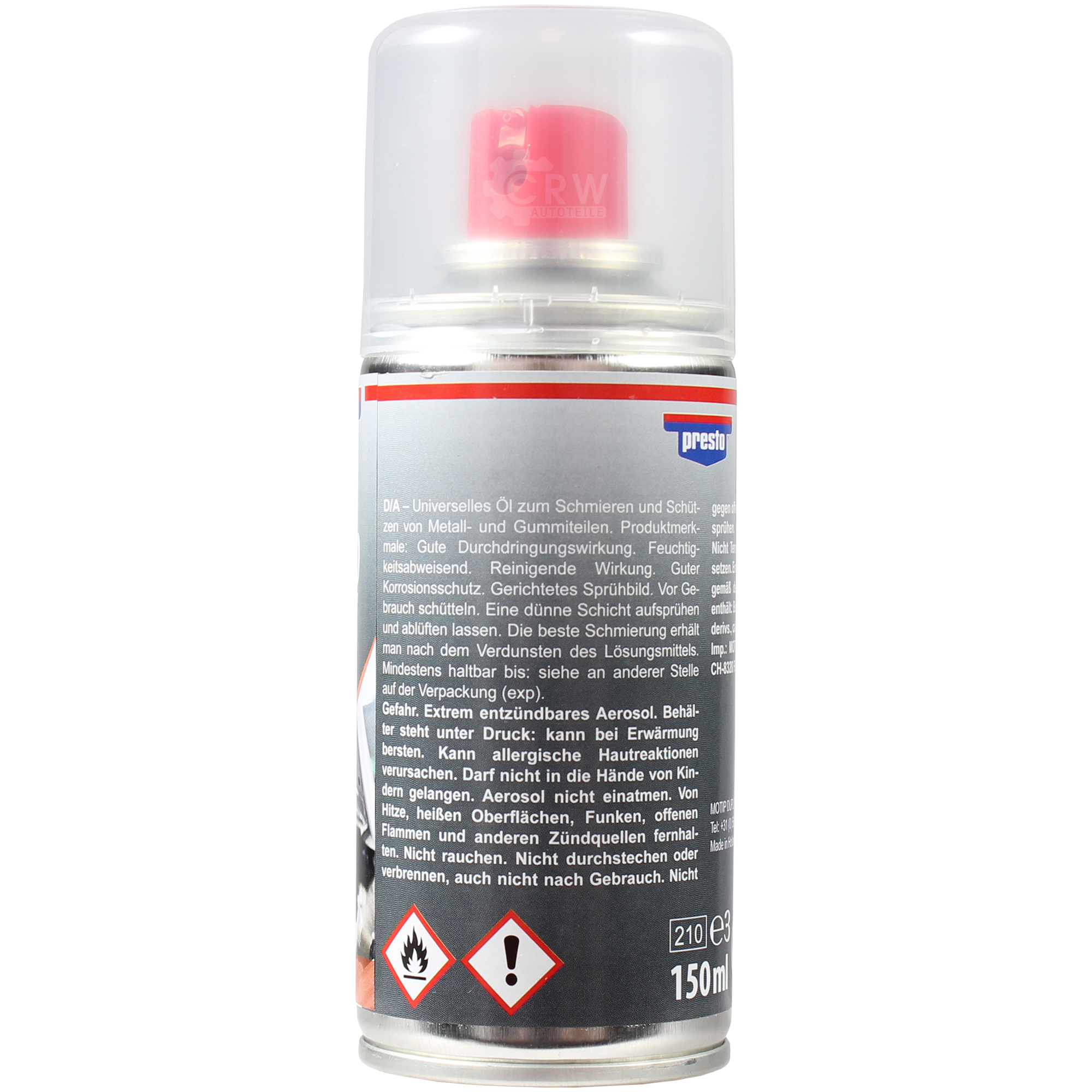Presto MD 100 Multi-Spray Öl Schmierstoff 150ml Spray Dose 