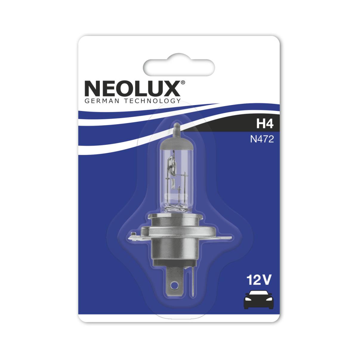NEOLUX H4 Standard 60/55W P43t 12V Blister Lampe Birne