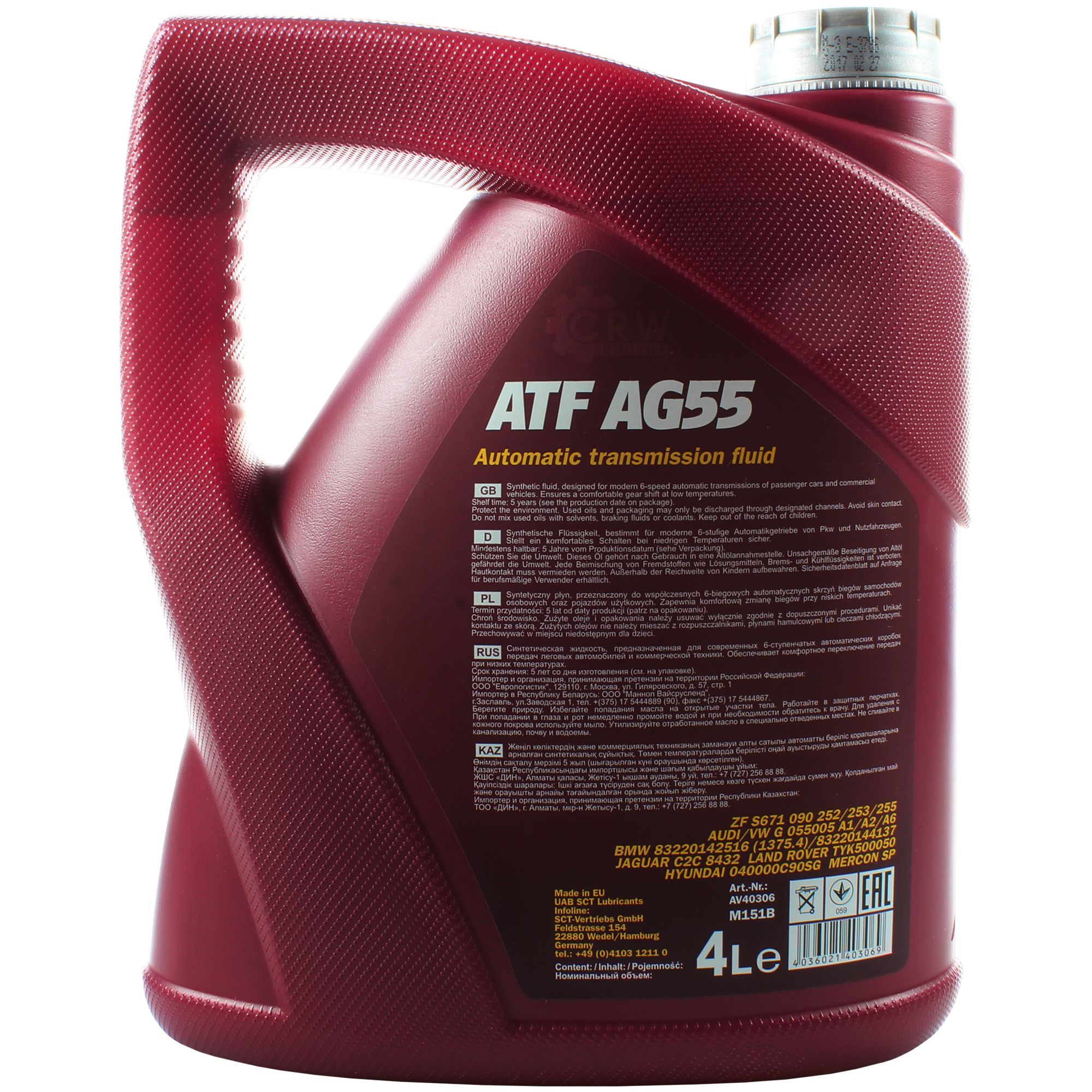 4 Liter MANNOL Hydrauliköl ATF AG55 Hydraulic Fluid Automatikgetriebeöl