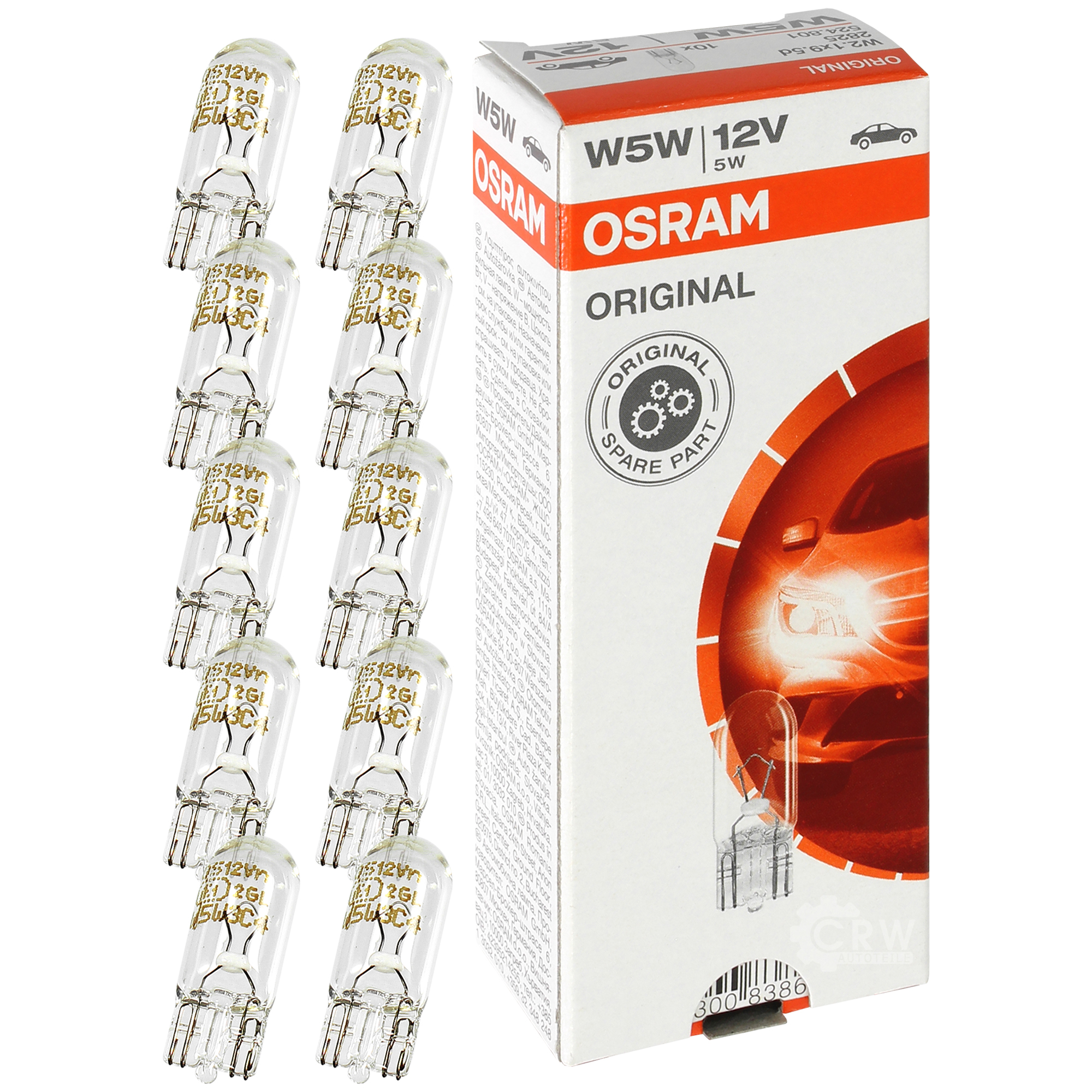 OSRAM Faltkarton 10 Stück 2825 5W 12V W2.1X9.5D UNV1