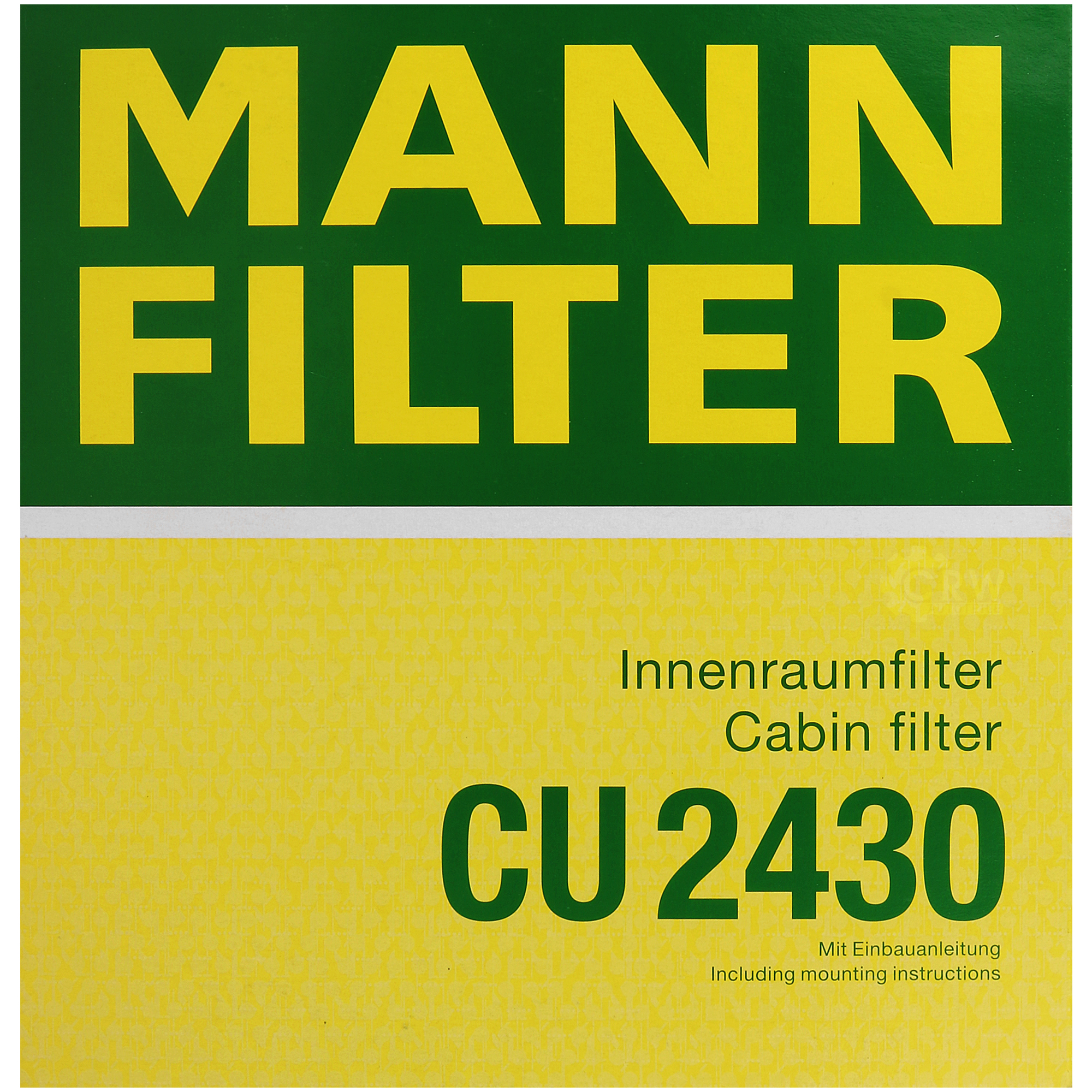 MANN-FILTER Innenraumfilter Pollenfilter CU 2430