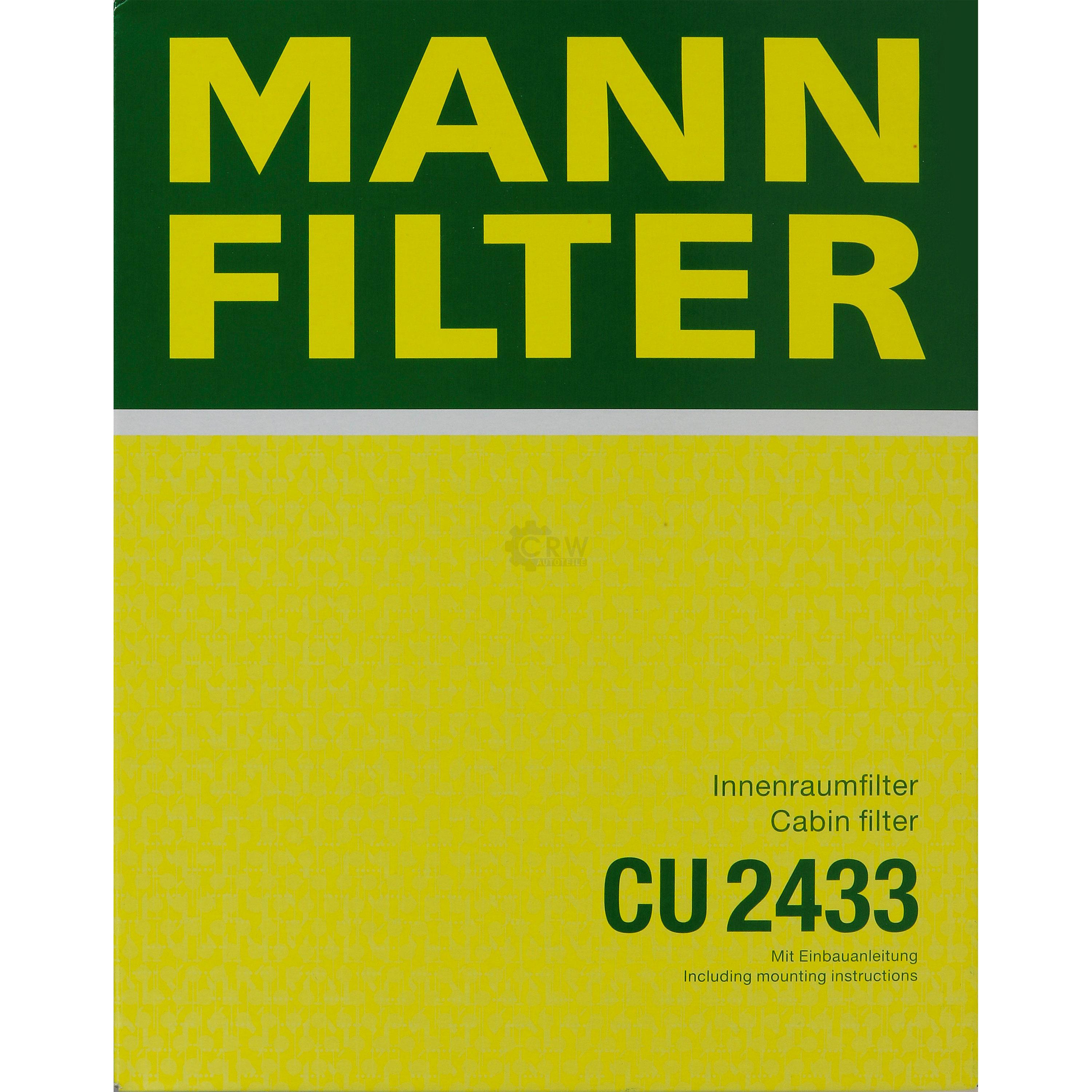MANN-FILTER Innenraumfilter Pollenfilter CU 2433