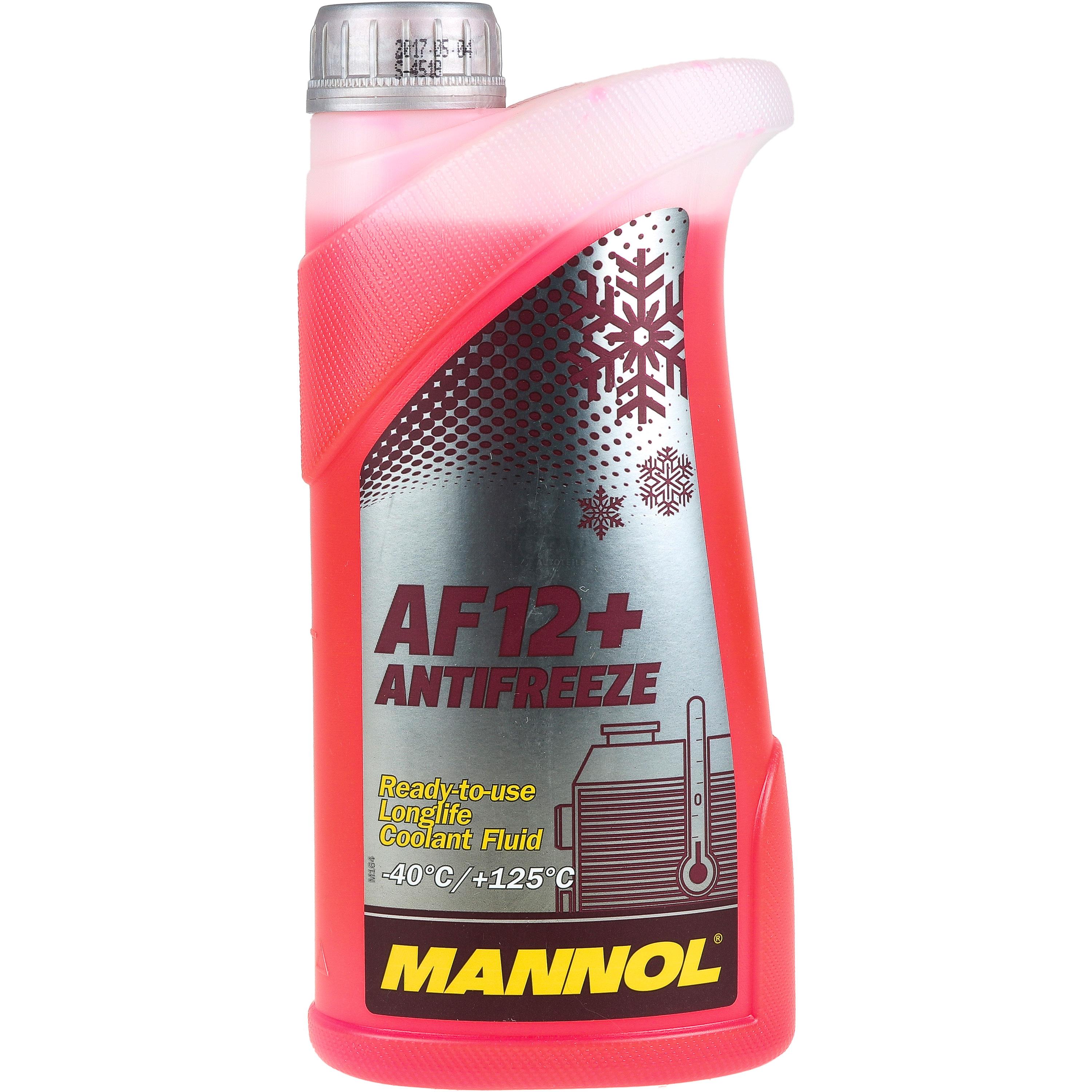 1 Liter MANNOL Kühlerfrostschutz Antifreeze AF 12+ Frostschutz -40°C rot rosa G12+