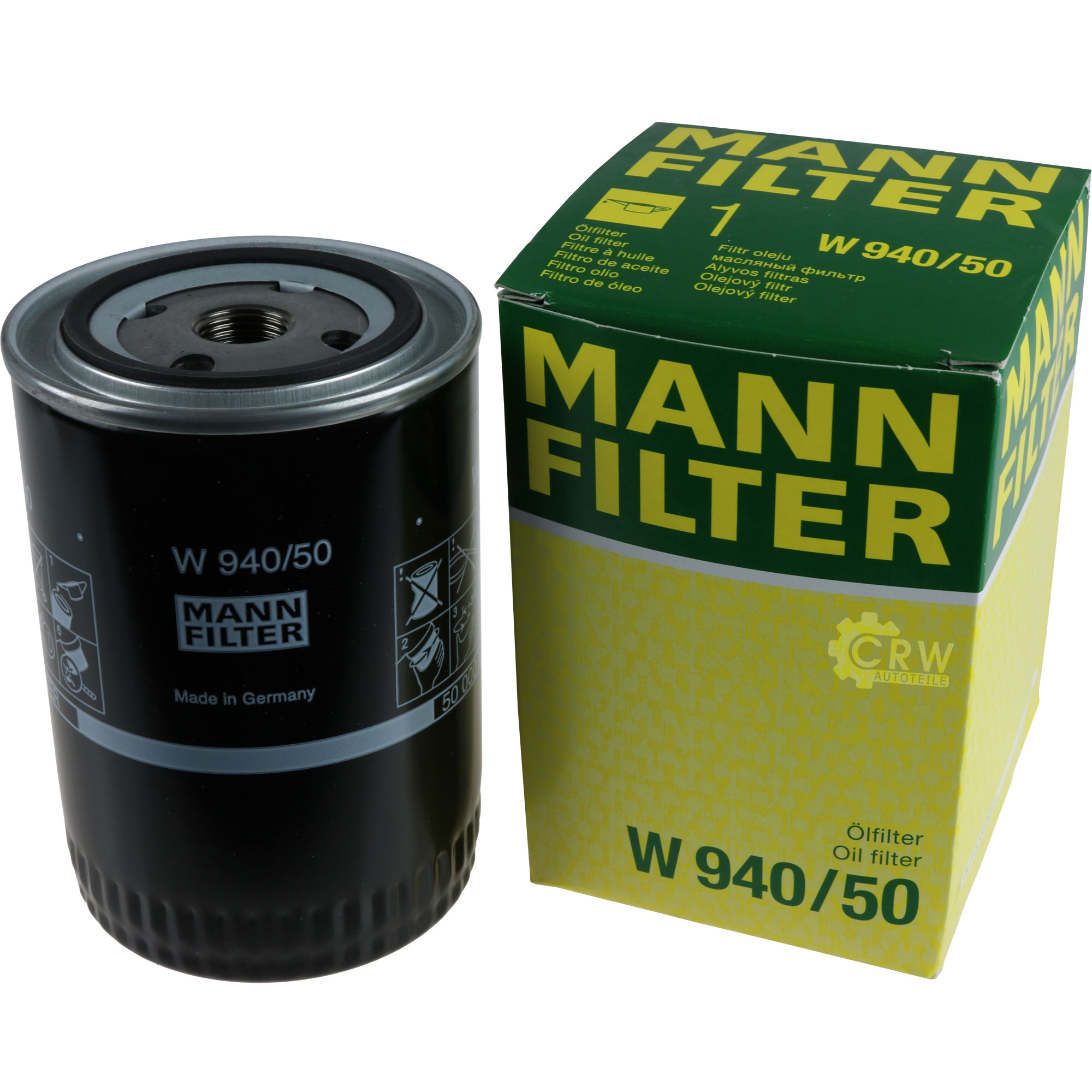 MANN-FILTER Ölfilter W 940/50 Oil Filter