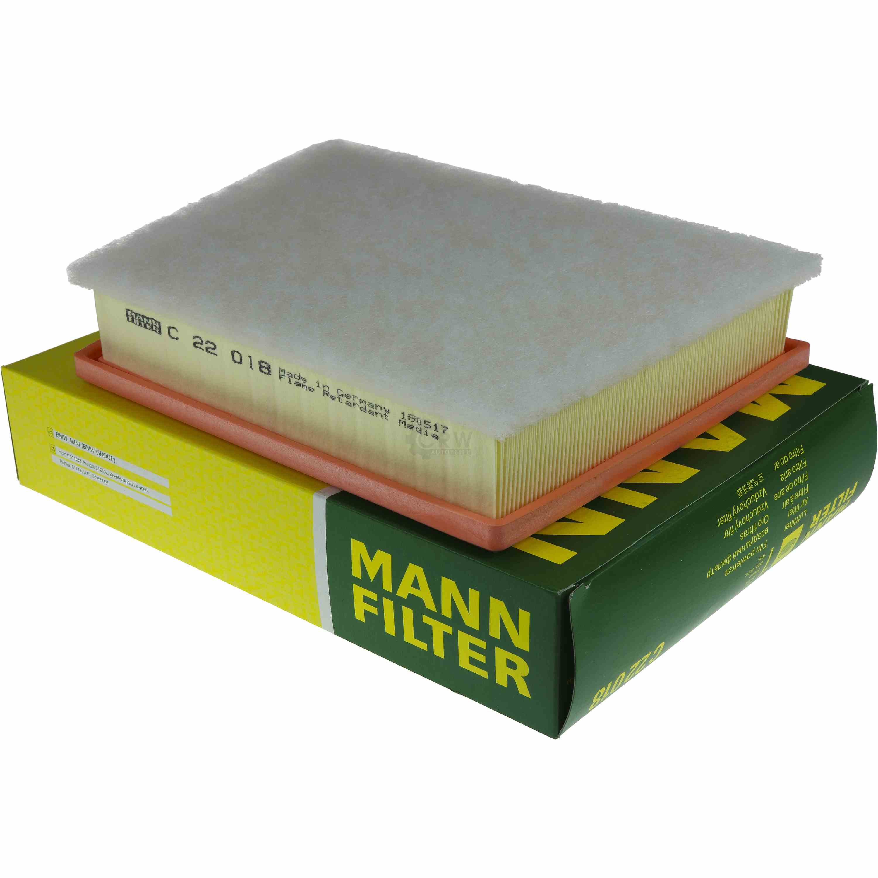 MANN-FILTER Luftfilter für MINI Mini F56 Cooper One F55 F60 F57 BMW 2 Active