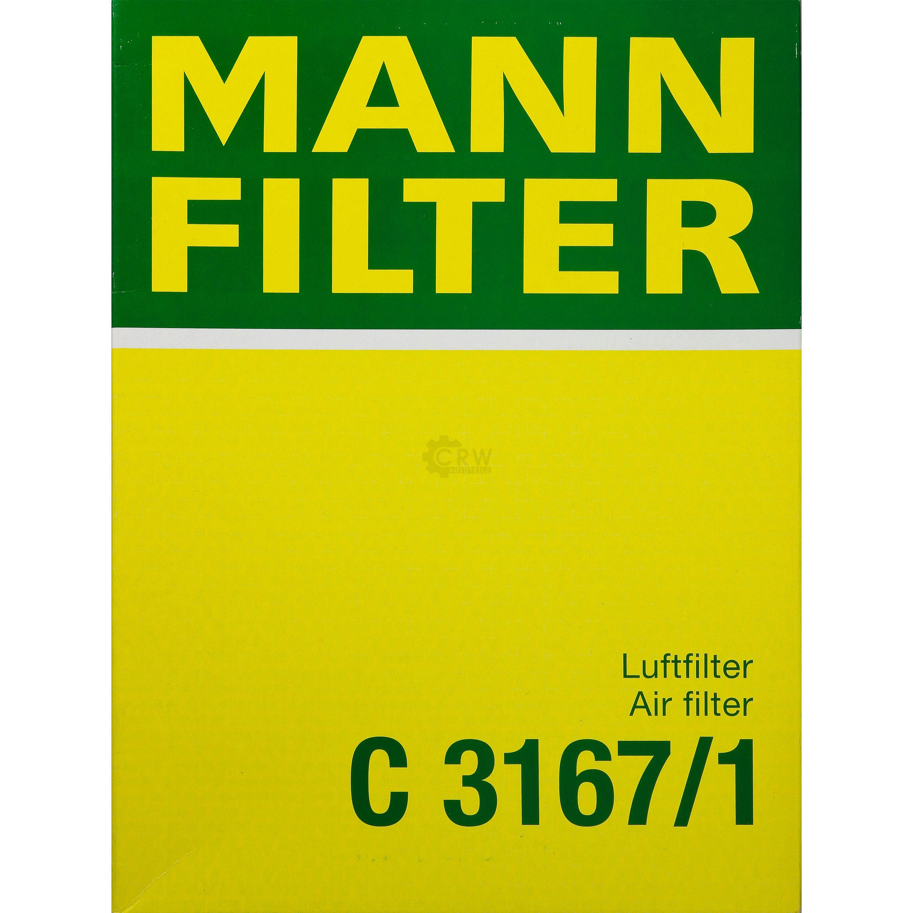 MANN-FILTER Luftfilter für Opel Astra F CC 53_ 54_ 58_ 59_ 1.6i 1.4i 51_