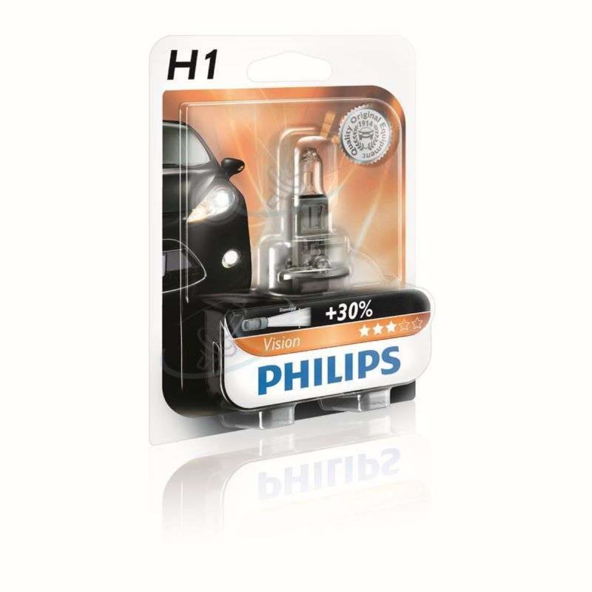 Philips Vision H1 12V 55W Sockel P14,5s Lebesdauer B3/Tc 200/400