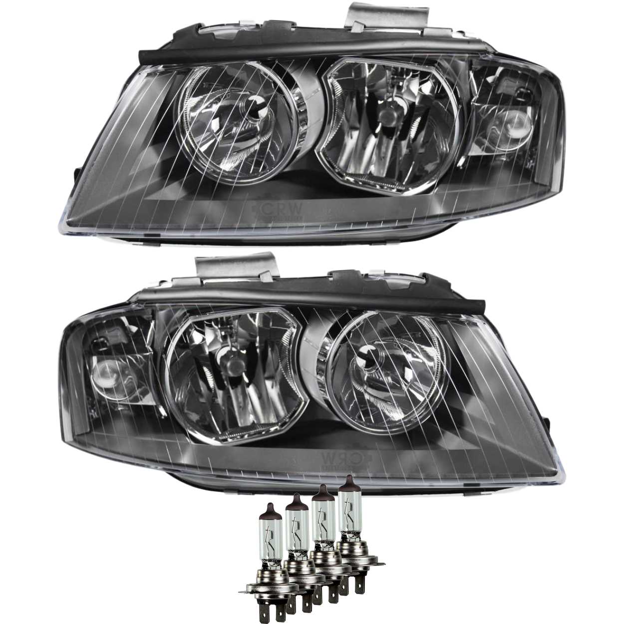 Scheinwerfer Set für Audi A3 8P Bj. 03-08 H7+H7 inkl. OSRAM Lampen