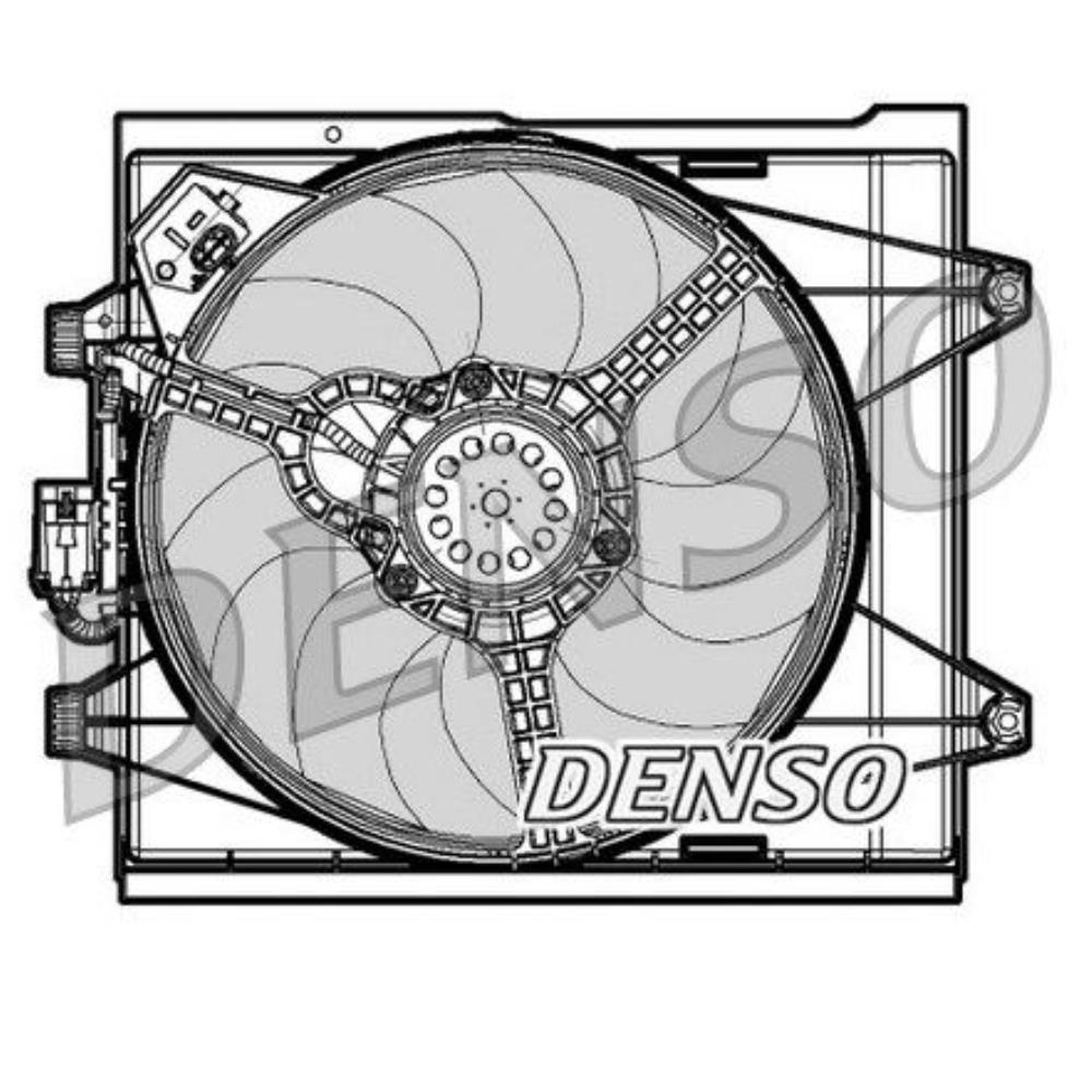 Lüfter Motorkühlung DER09048 für Fiat 500 312_