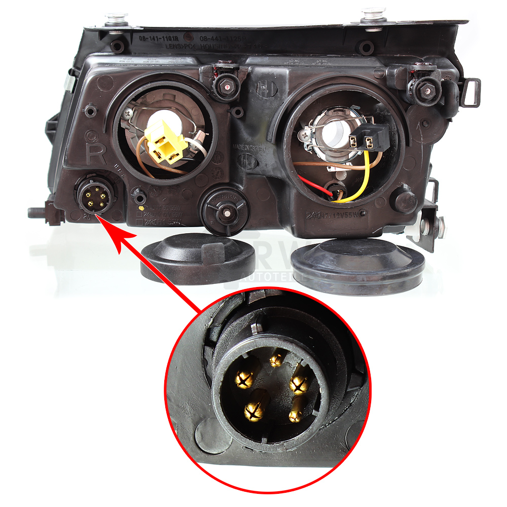 Halogen Scheinwerfer rechts für VW Passat 3B Bj. 08.96-10.00 H7+H4+Nebelleuchte