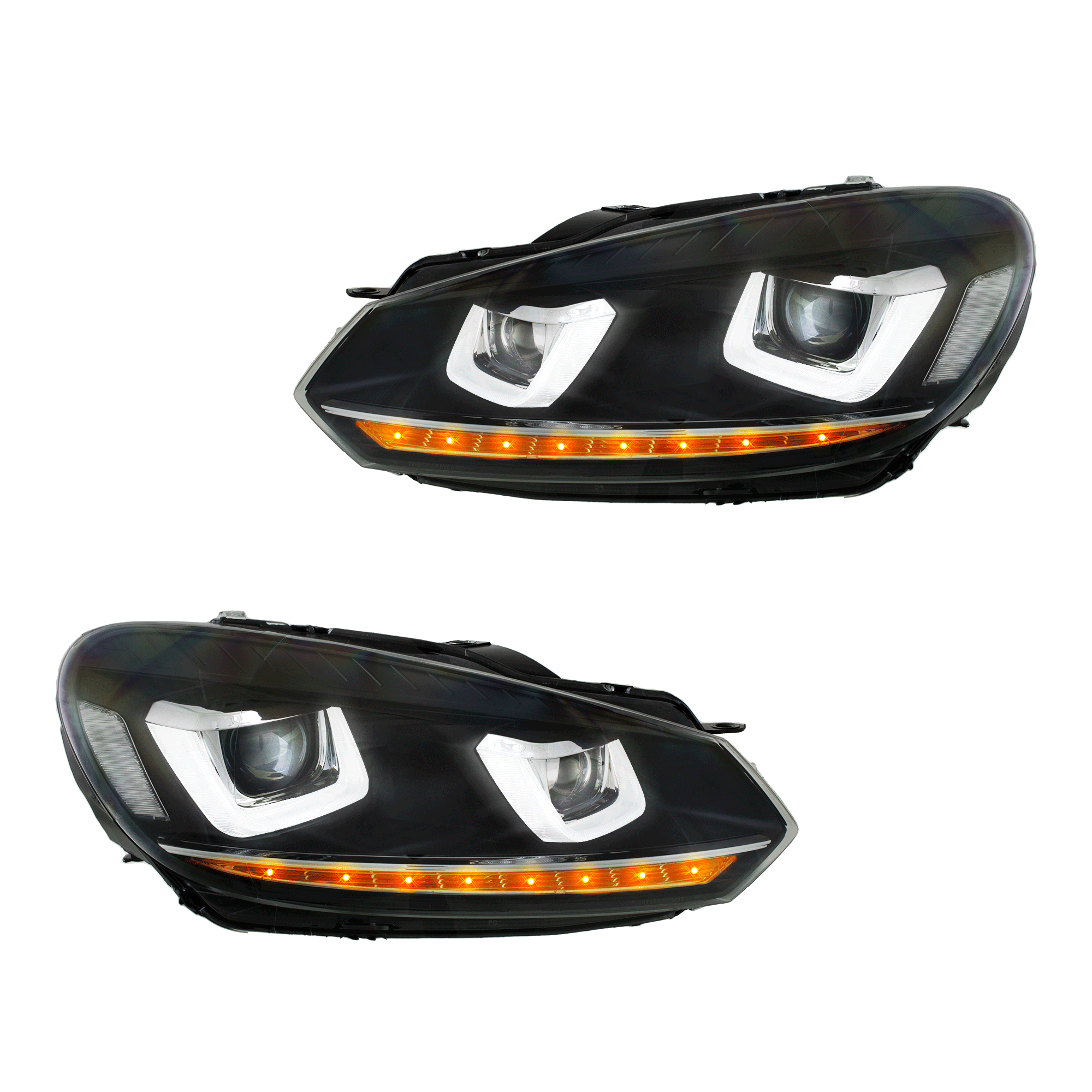 LED Scheinwerfer Set dynamisch Blinker inkl. Motoren für VW Golf 6 Bj. 08-13