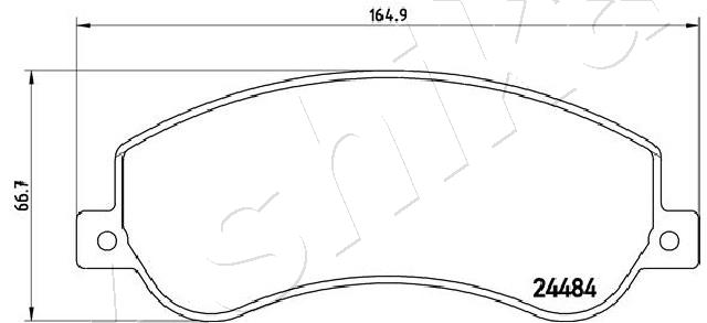 ASHIKA Bremsbeläge Bremsbelegsatz vorne passend für VW Amarok