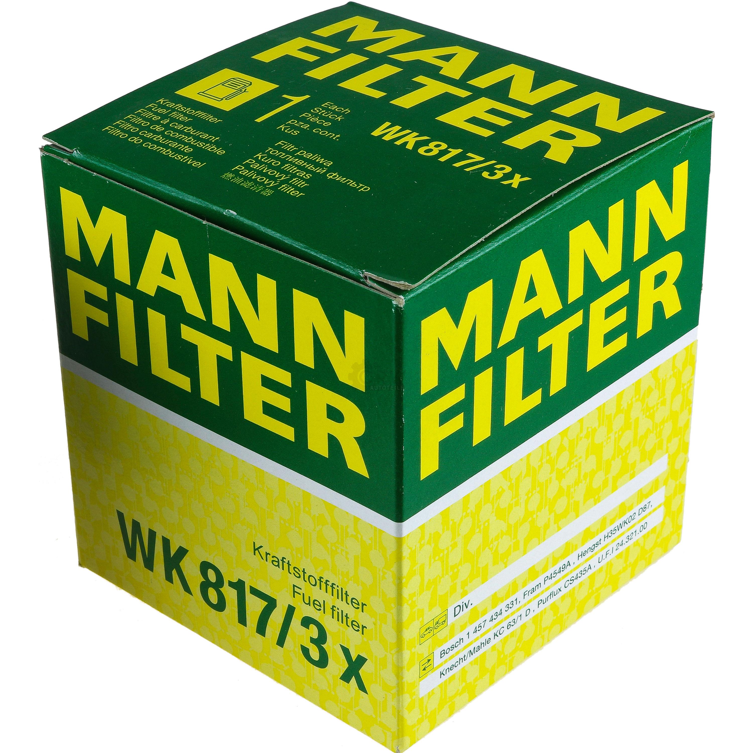 MANN-FILTER Kraftstofffilter WK 817/3 x Fuel Filter