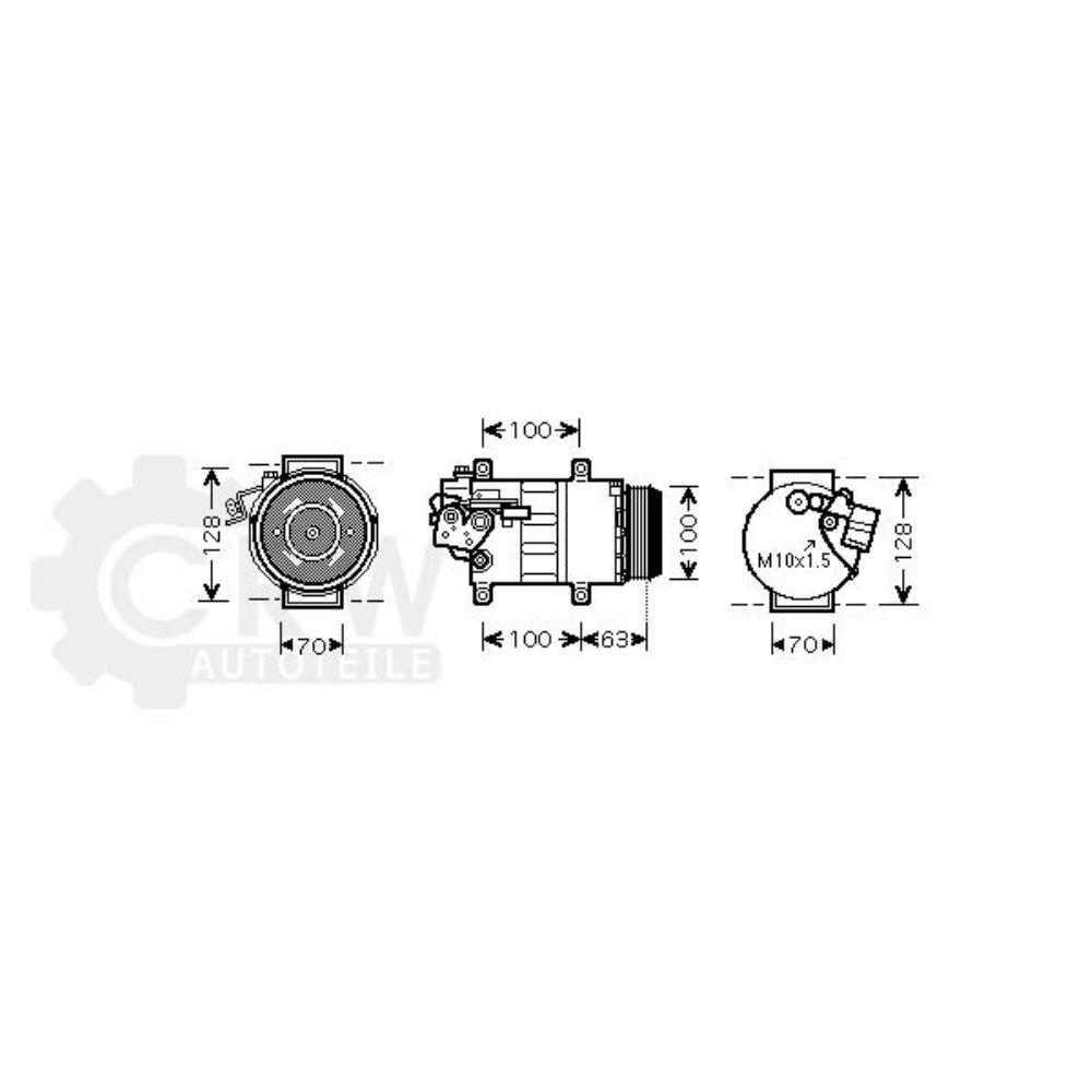 Kompressor Klimaanlage für Mercedes-Benz A-Klasse W169 B-Klasse W245