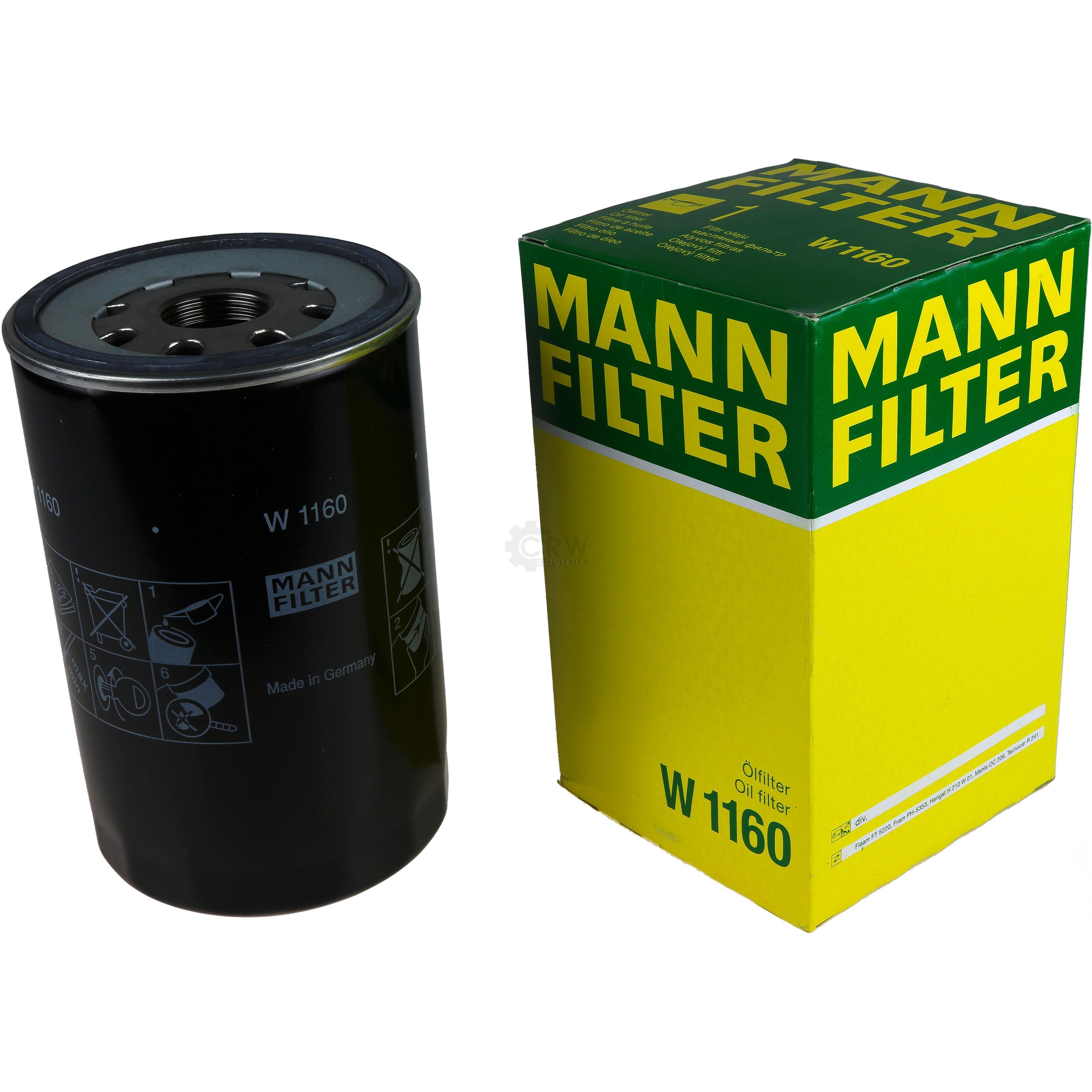 MANN-FILTER Ölfilter Oelfilter W 1160 Oil Filter