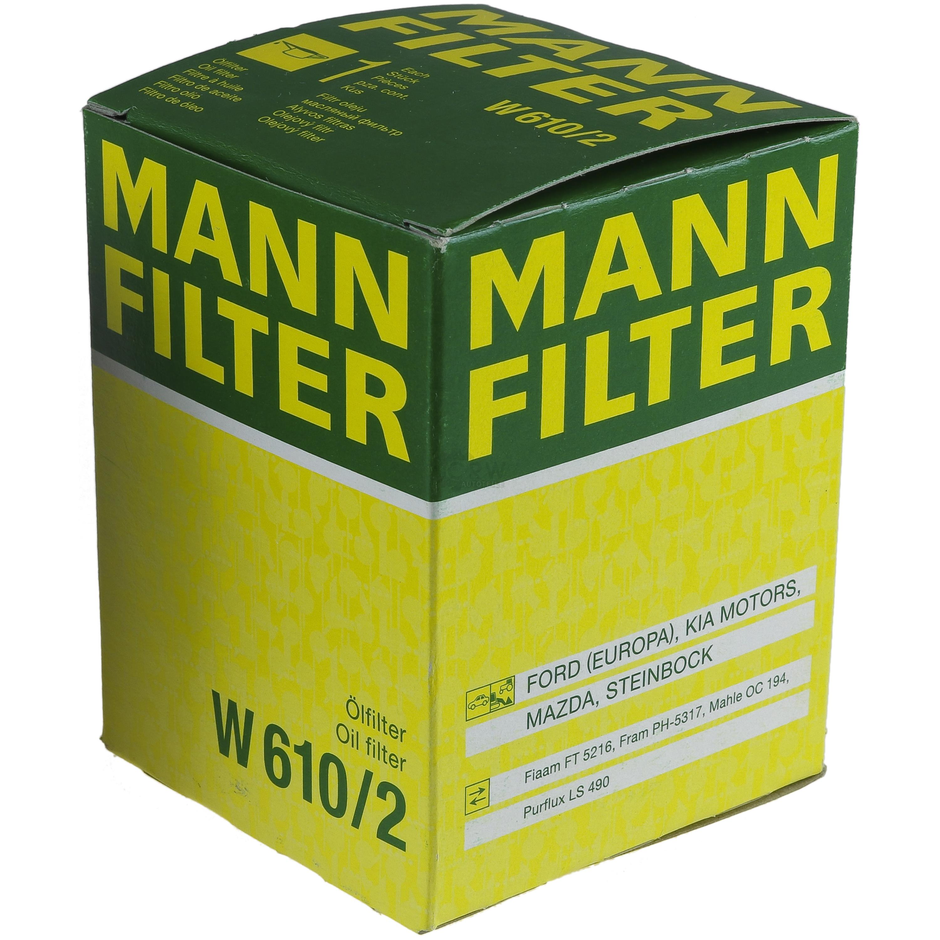 MANN-FILTER Ölfilter W 610/2 Oil Filter