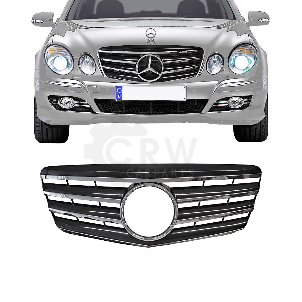 Kühlergrill Frontgrill für Mercedes E-Kl. W211 Bj. 06-09 ohne Emblem