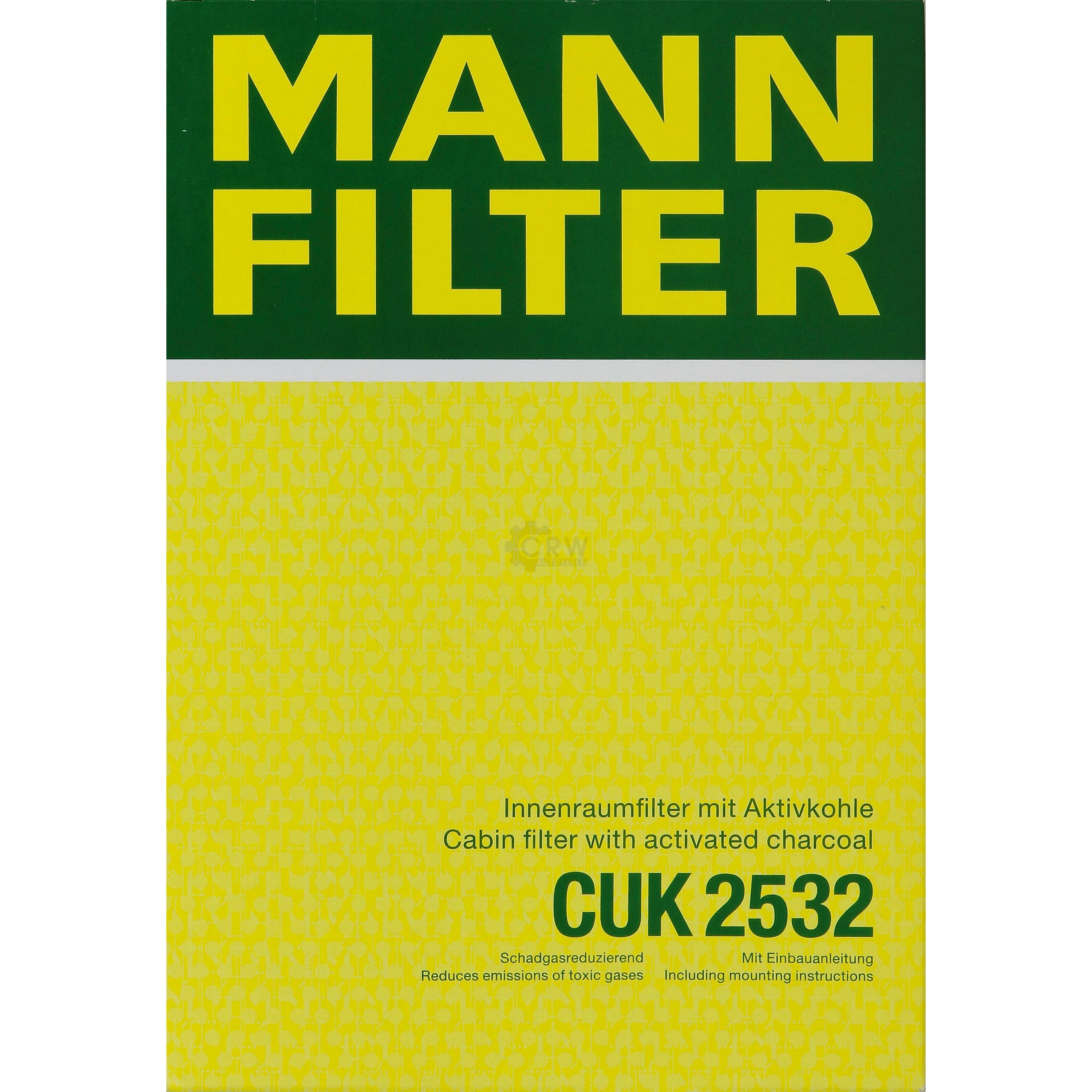 MANN-FILTER Innenraumfilter Pollenfilter Aktivkohle CUK 2532
