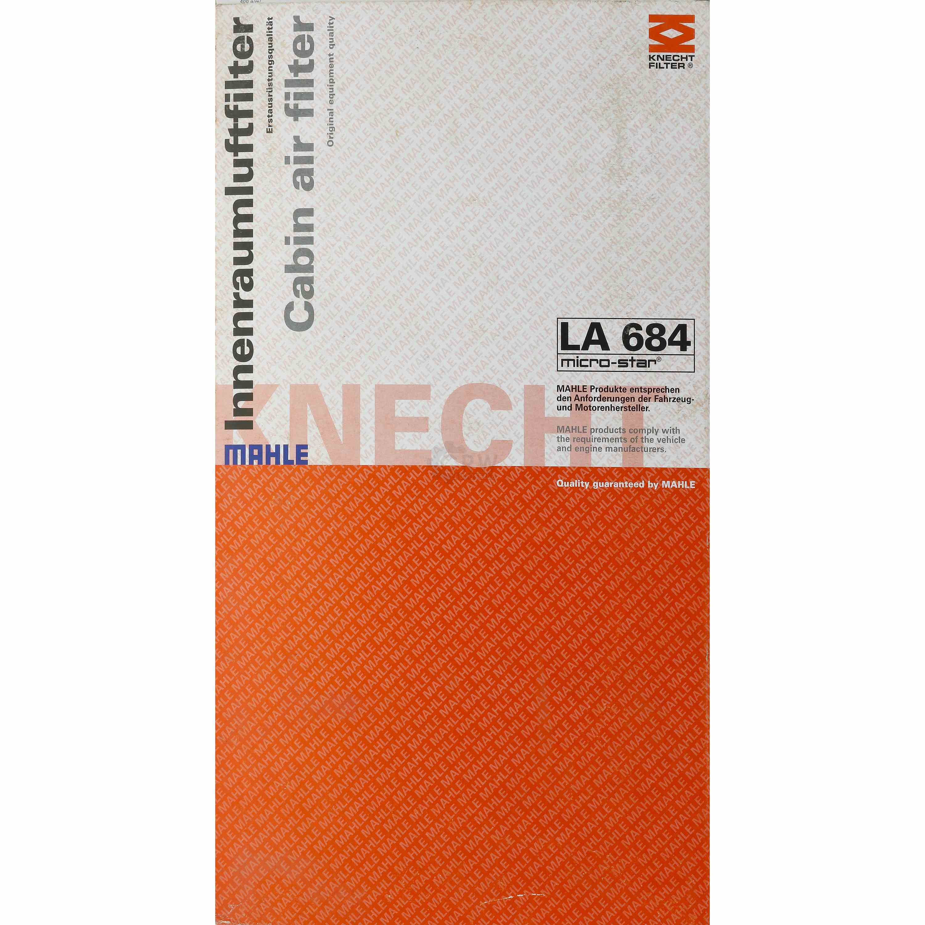Filter Innenraumluft LA 684 für Renault Megane III Hatchback Van BZ_ Grandtour KZ0/1 EZ0/1_