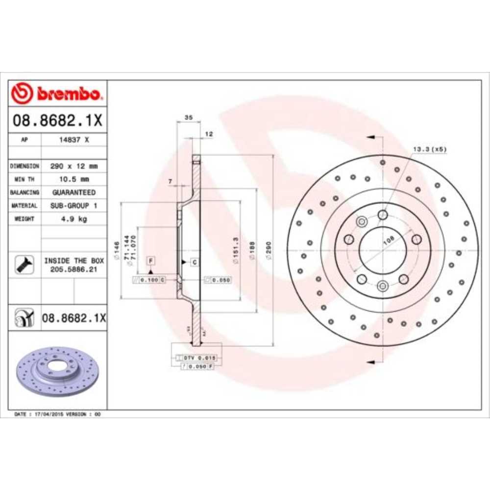 BREMBO Satz Bremsscheiben belüftet hinten + Bremsbeläge für Peugeot 508 SW I