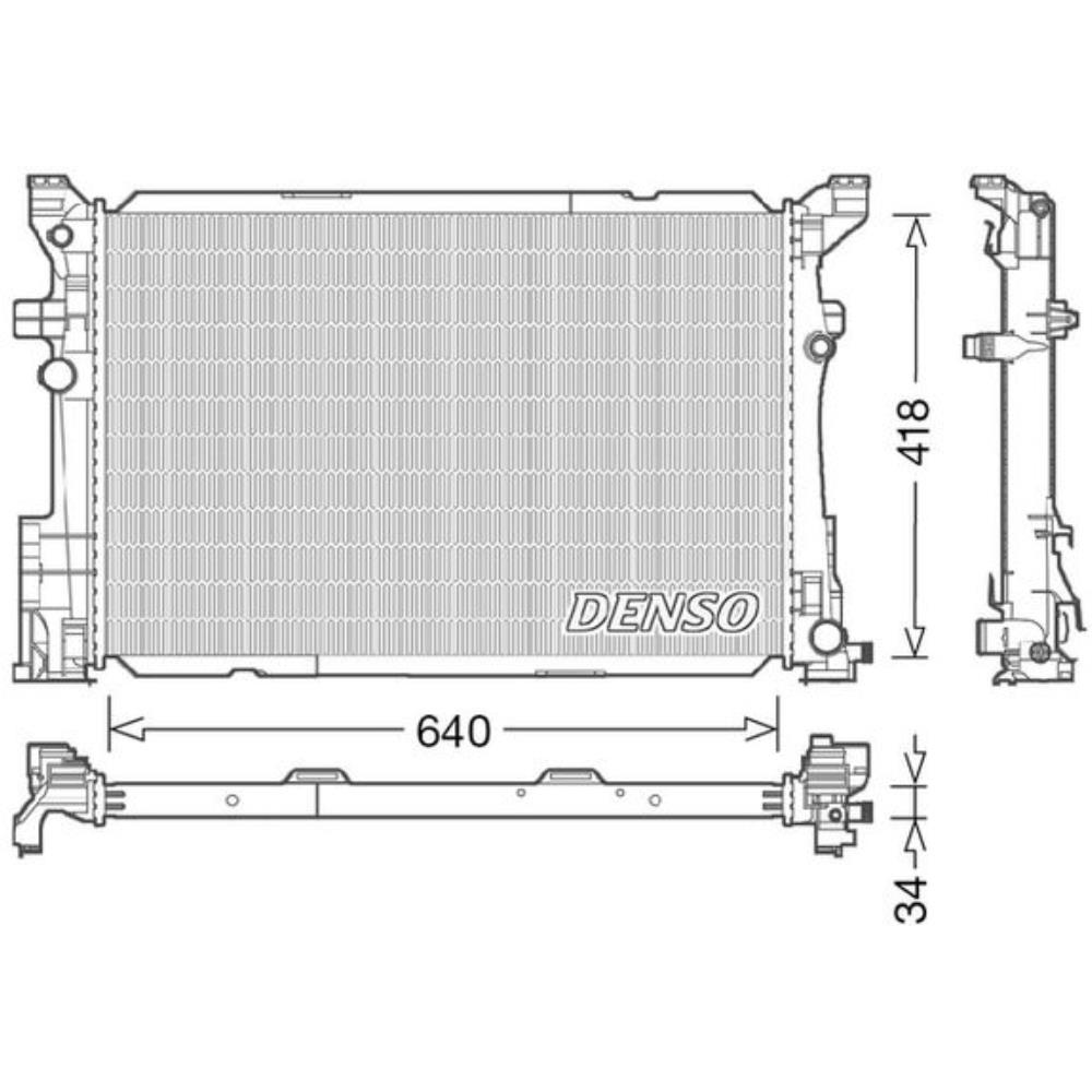 DENSO Kühler Wasserkühler Motorkühler für Mercedes-Benz B-Klasse W246