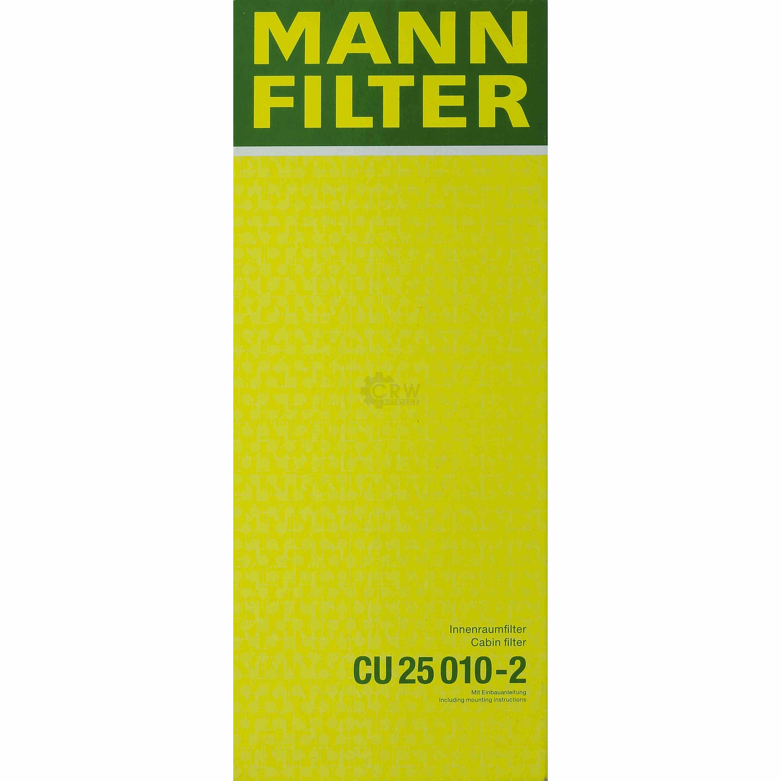 MANN-FILTER Innenraumfilter Pollenfilter CU 25 010-2