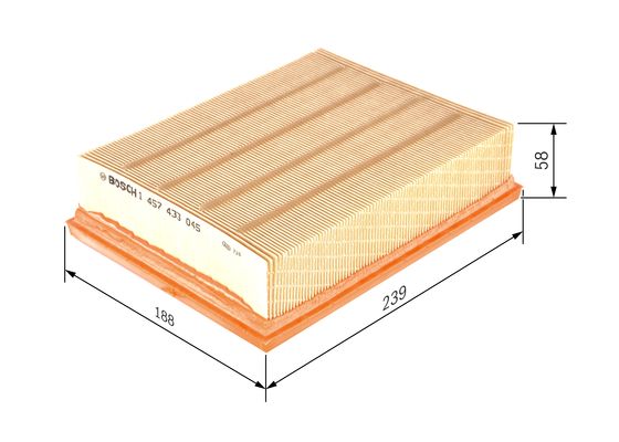 BOSCH Luftfilter für Opel Vectra B Caravan 31_ 2.0 DTi 16V 2.2 J96 38_