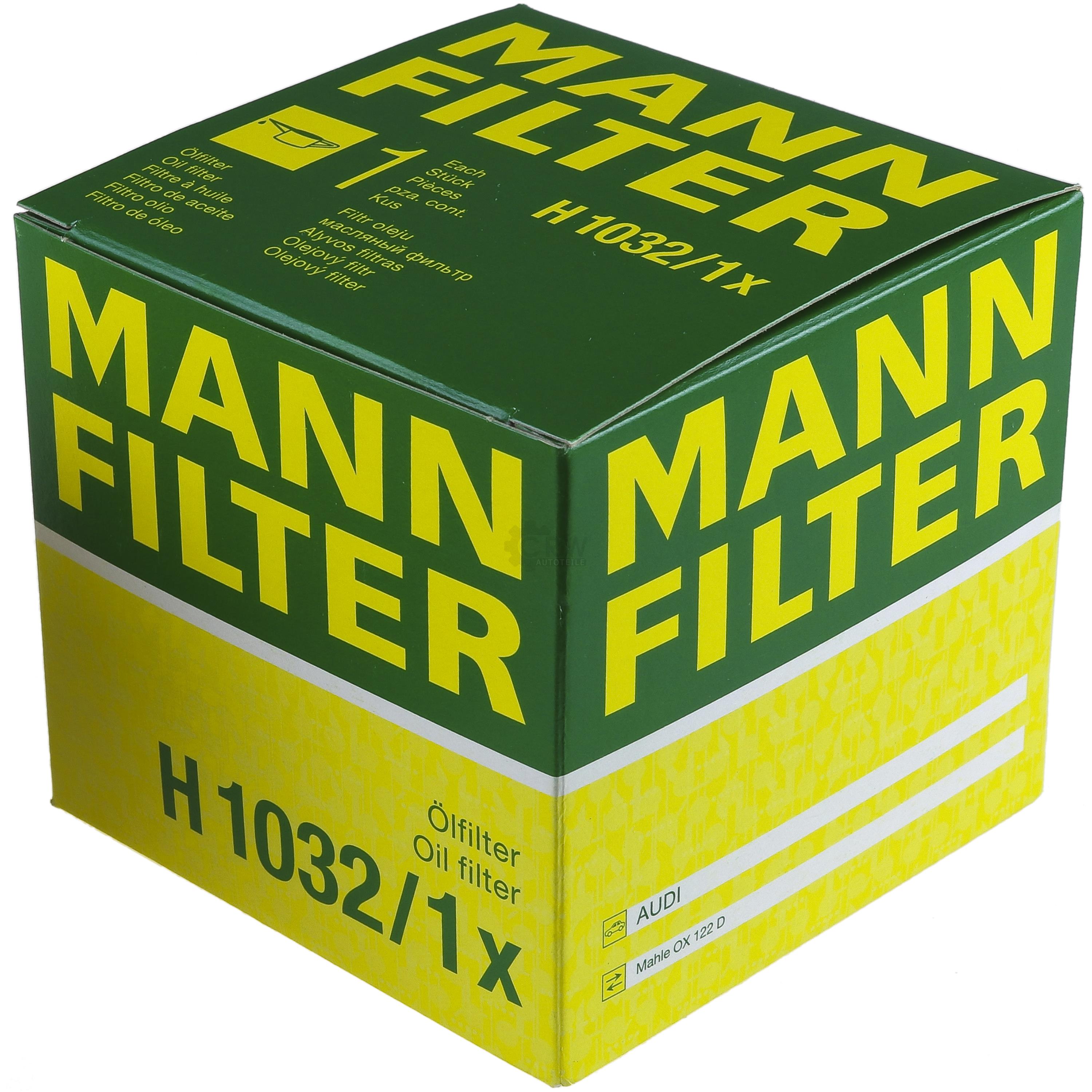 MANN-FILTER Ölfilter Oelfilter H 1032/1 x Oil Filter