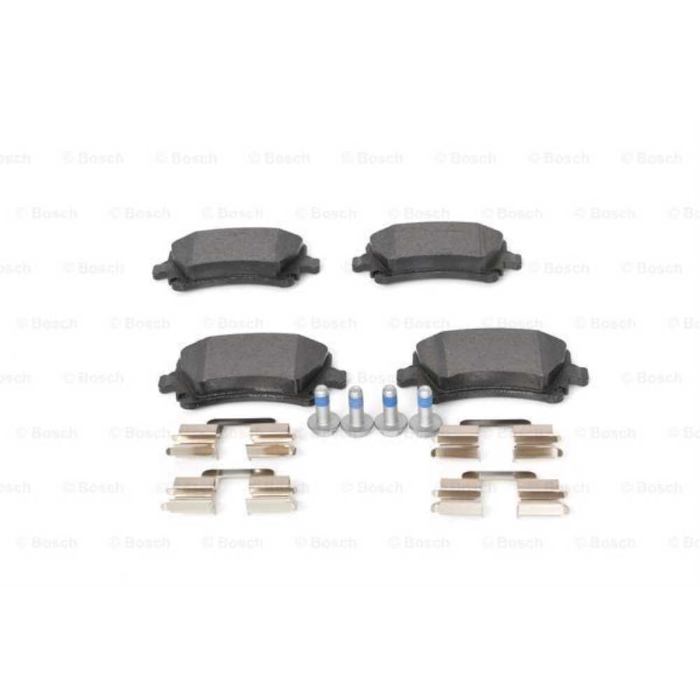BOSCH Satz Bremsbeläge + Bremsscheiben Voll hinten für VW Touran 1T1 1T2 Golf