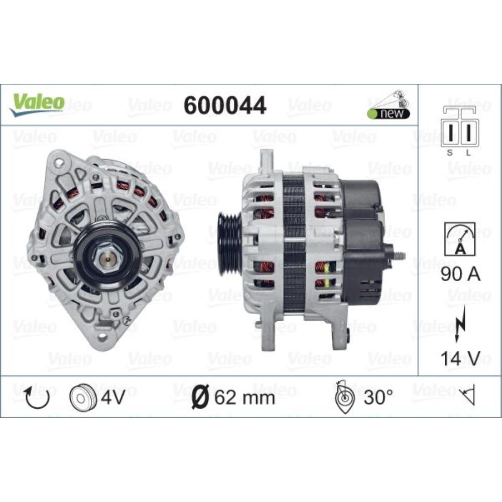 VALEO Generator Lichtmaschine 90A 14V für Hyundai Elantra KIA Rio II Carens III
