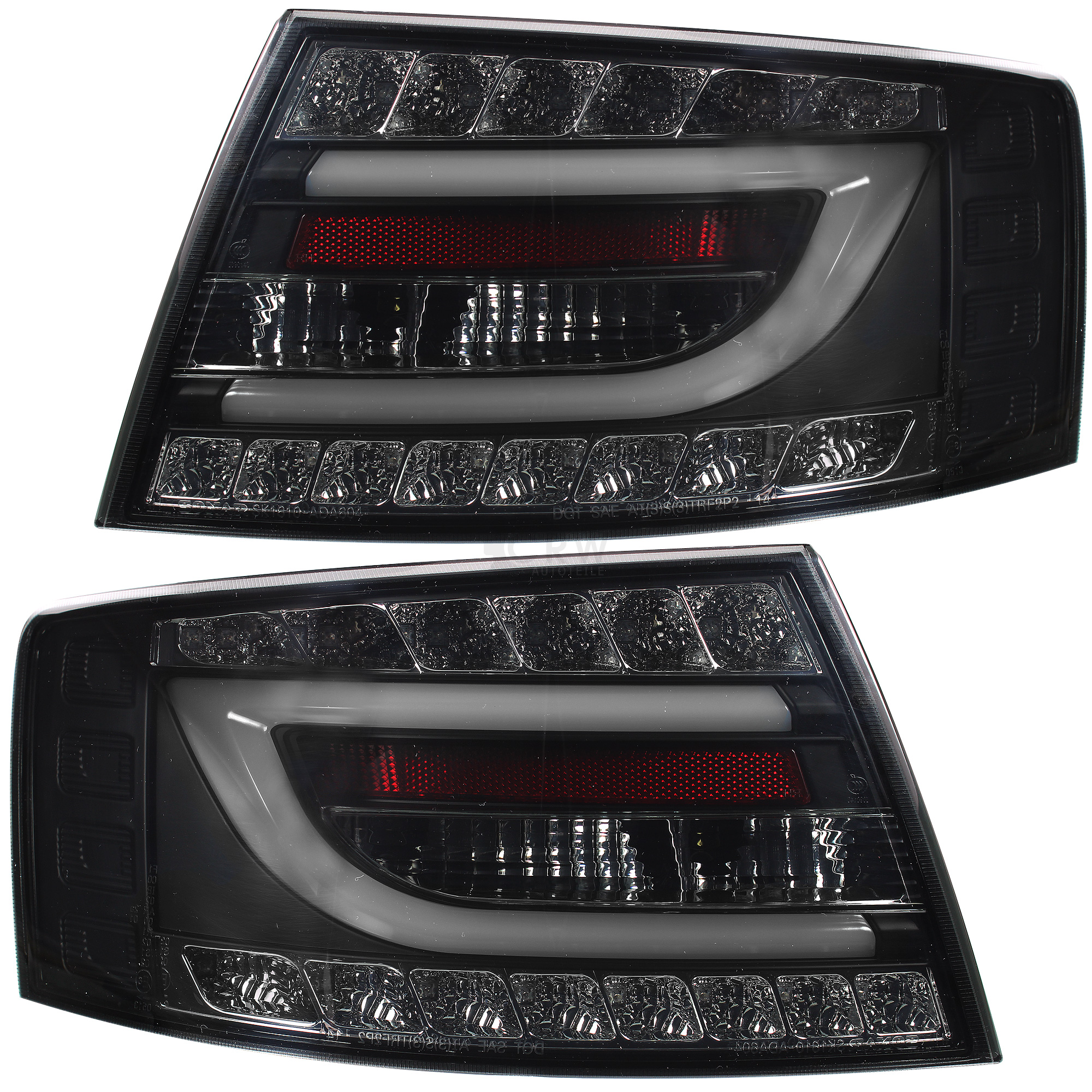 Rückleuchten Set LED Lightbar für Audi A6 4F Limo Bj. 04-08 smoke schwarz 7 Pin
