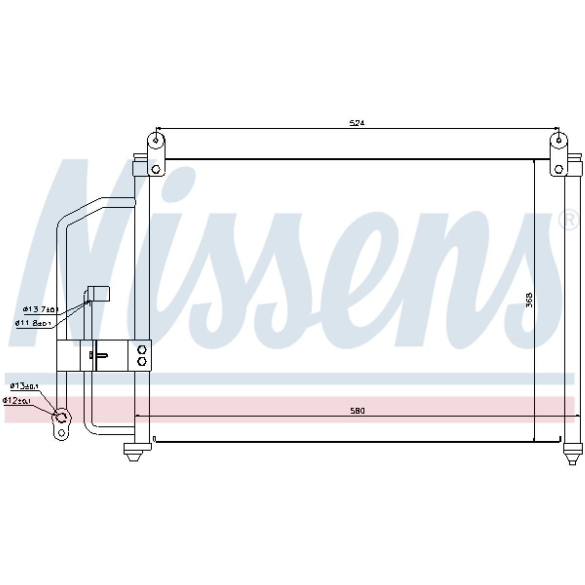 Kondensator Klimaanlage für Daewoo Lanos KLAT Audi 80 811 813 814