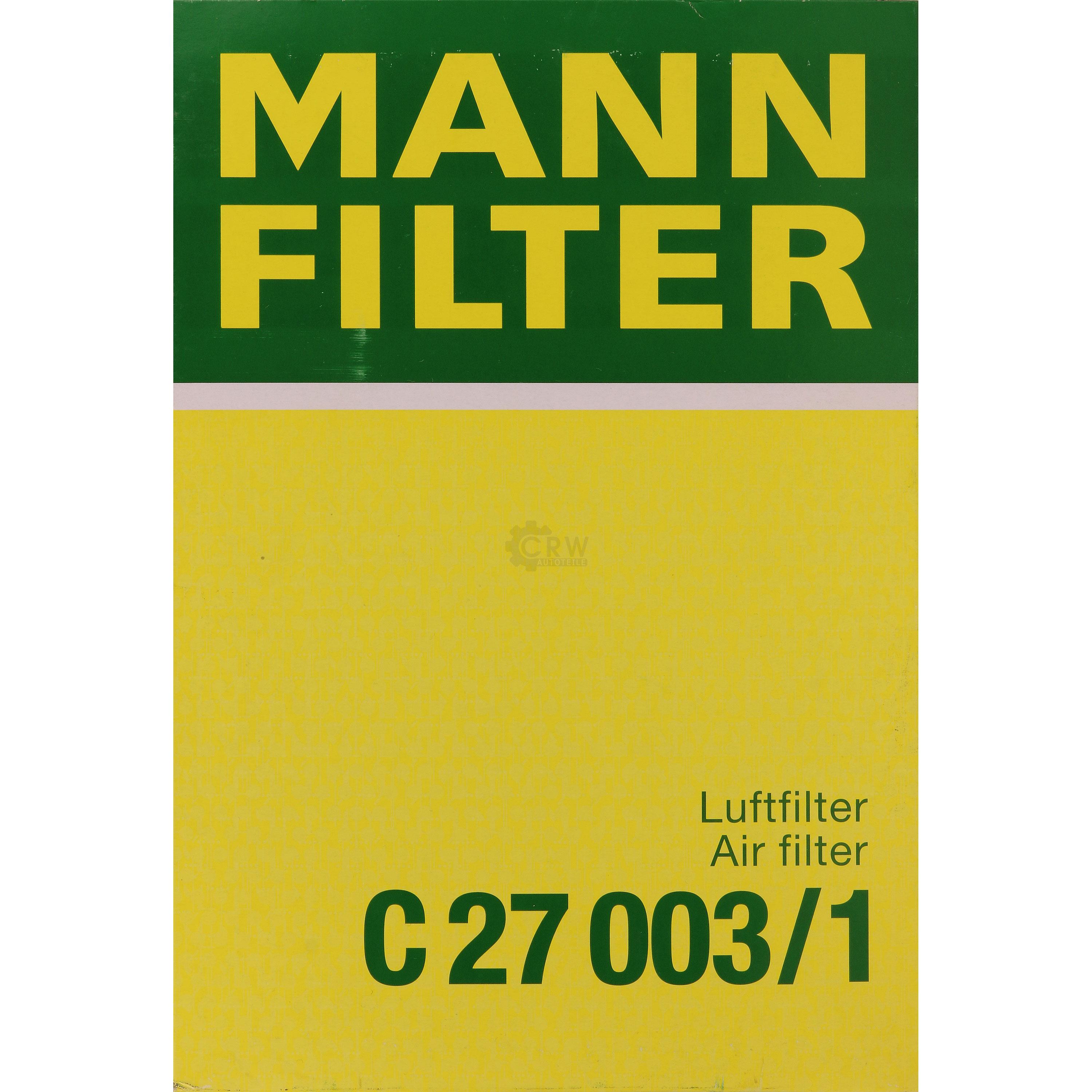 MANN-FILTER Luftfilter für Mitsubishi ASX GA_W_ 2.0i Outlander II CW_W 2.2 DI-D