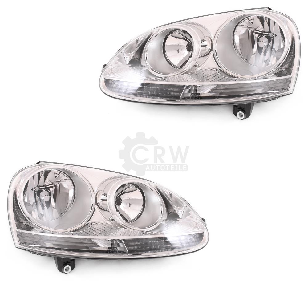 Scheinwerfer Set für VW Golf V 5 Typ 1K Bj. 03-08 Blende chrom 2WY