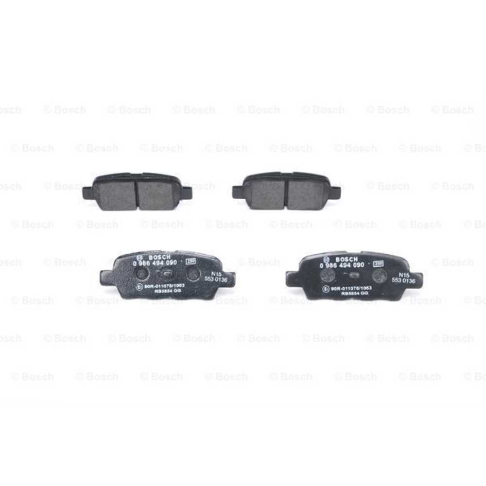 BOSCH Satz Bremsbeläge + Bremsscheiben belüftet hinten für Nissan Qashqai +2 I