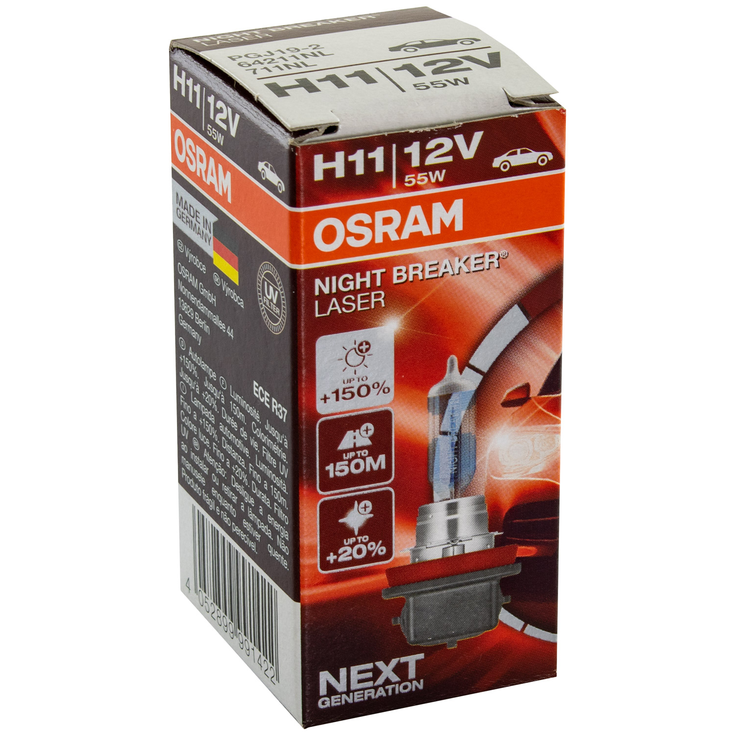 H11 NIGHT BREAKER® LASER Next Generation H11 Faltschachtel 12V55W