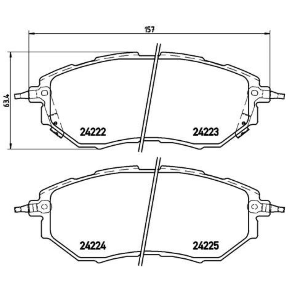 BREMBO Bremsbeläge Bremsbelegsatz vorne für Subaru Forester Levorg